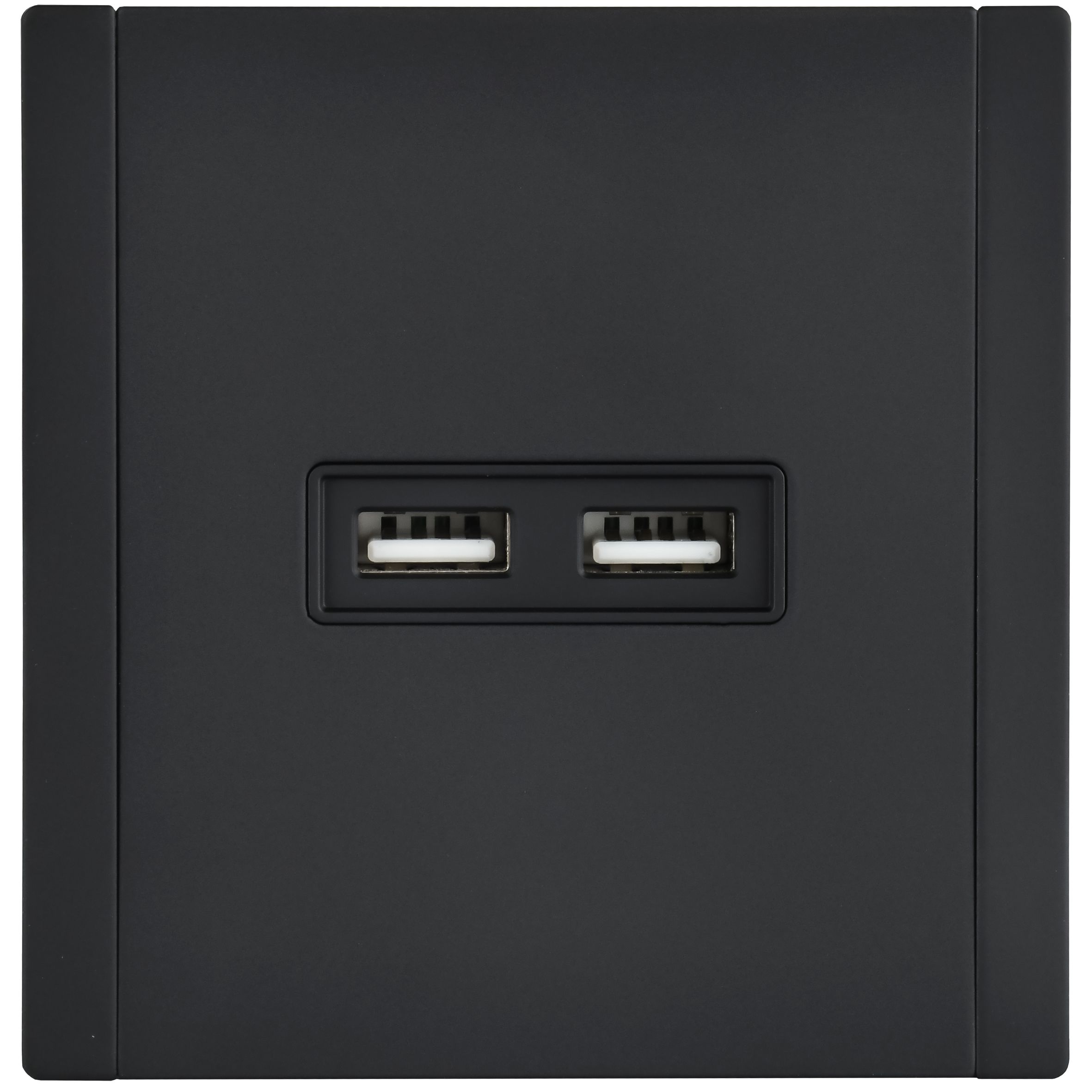 FORTE&PIANO Розетка USB A+A 3,1А FP149M металл черный IEK — фото