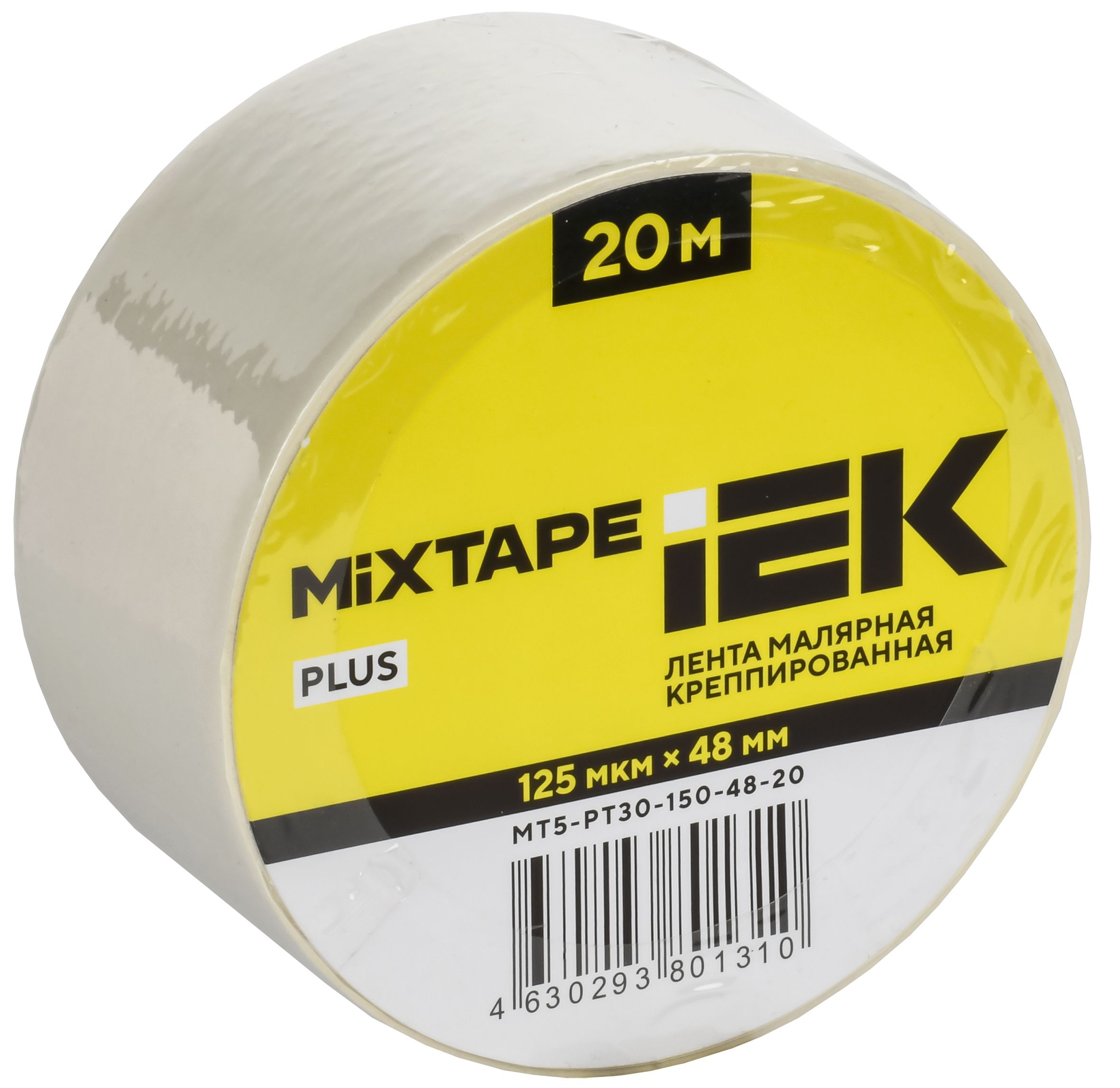 MIXTAPE PLUS Лента малярная креппированная 125мкм 48ммх20м IEK