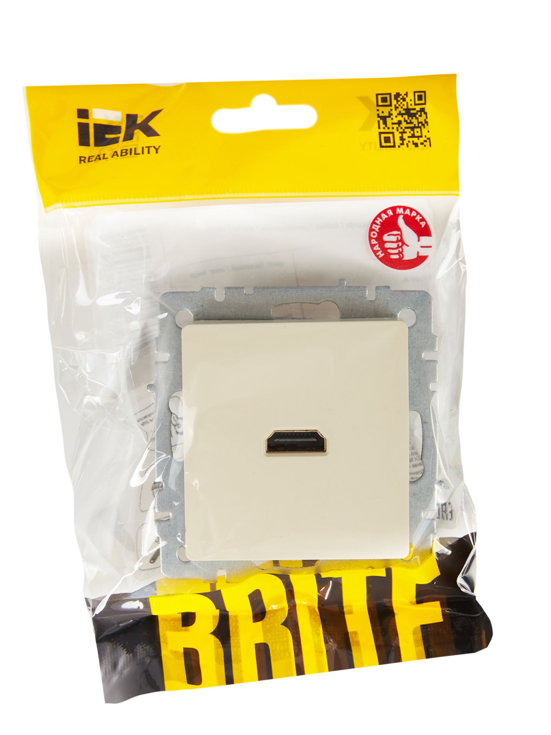 BRITE Розетка HDMI РHDMI-0-БрКр бежевый IEK — фото