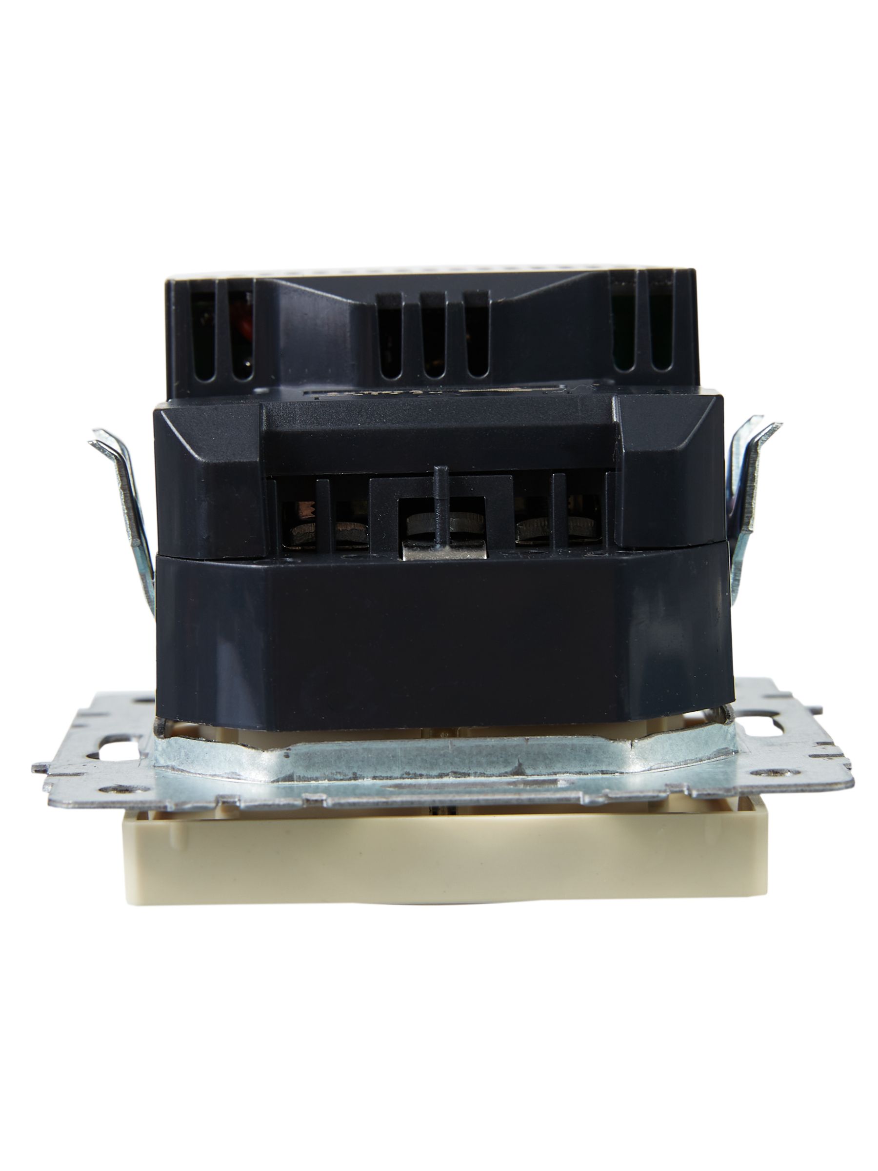 BRITE Розетка 1-местная с заземлением с защитными шторками 16А с USB A+A 5В 3,1А РЮш10-2-БрКр бежевый IEK — фото