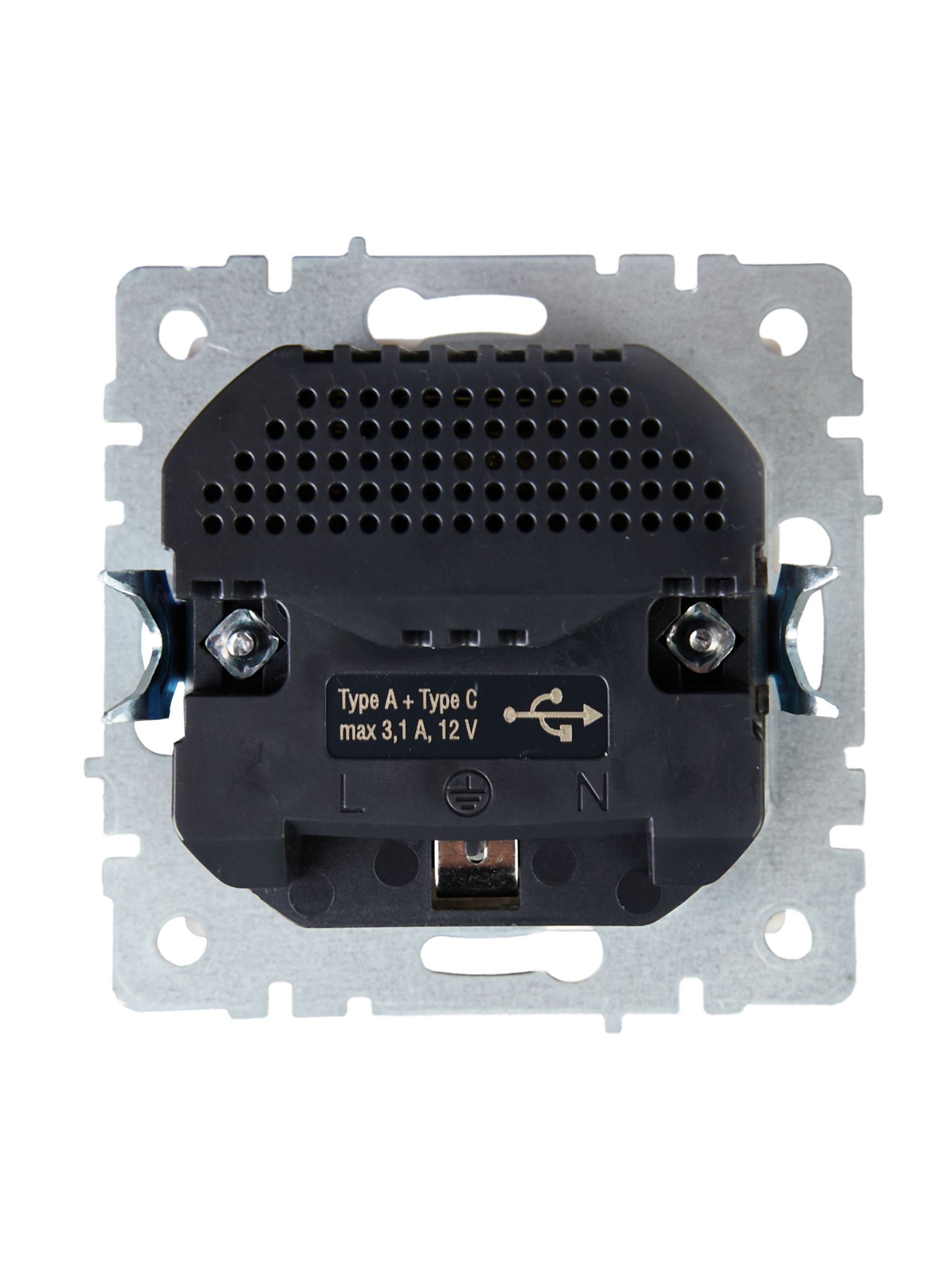 BRITE Розетка 1-местная с заземлением с защитными шторками 16А с USB A+C 18Вт РЮш11-1-БрКр бежевый IEK — фото
