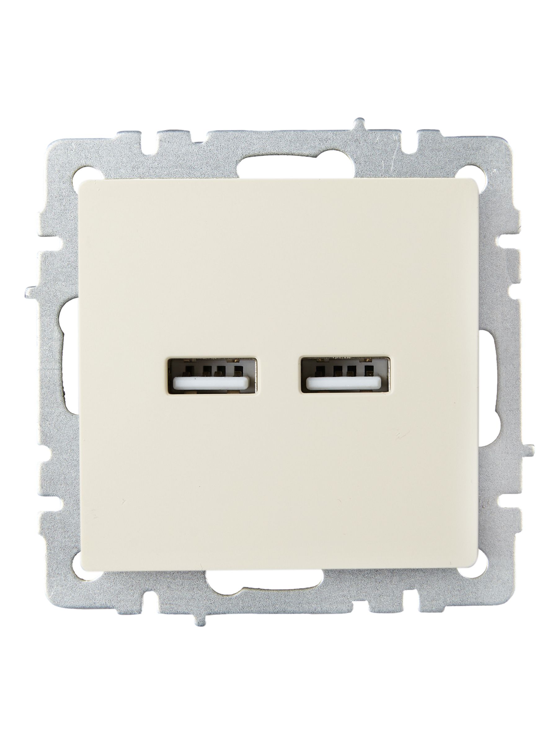 BRITE Розетка USB A+A 5В 3,1А РЮ10-1-БрКр бежевый IEK — фото