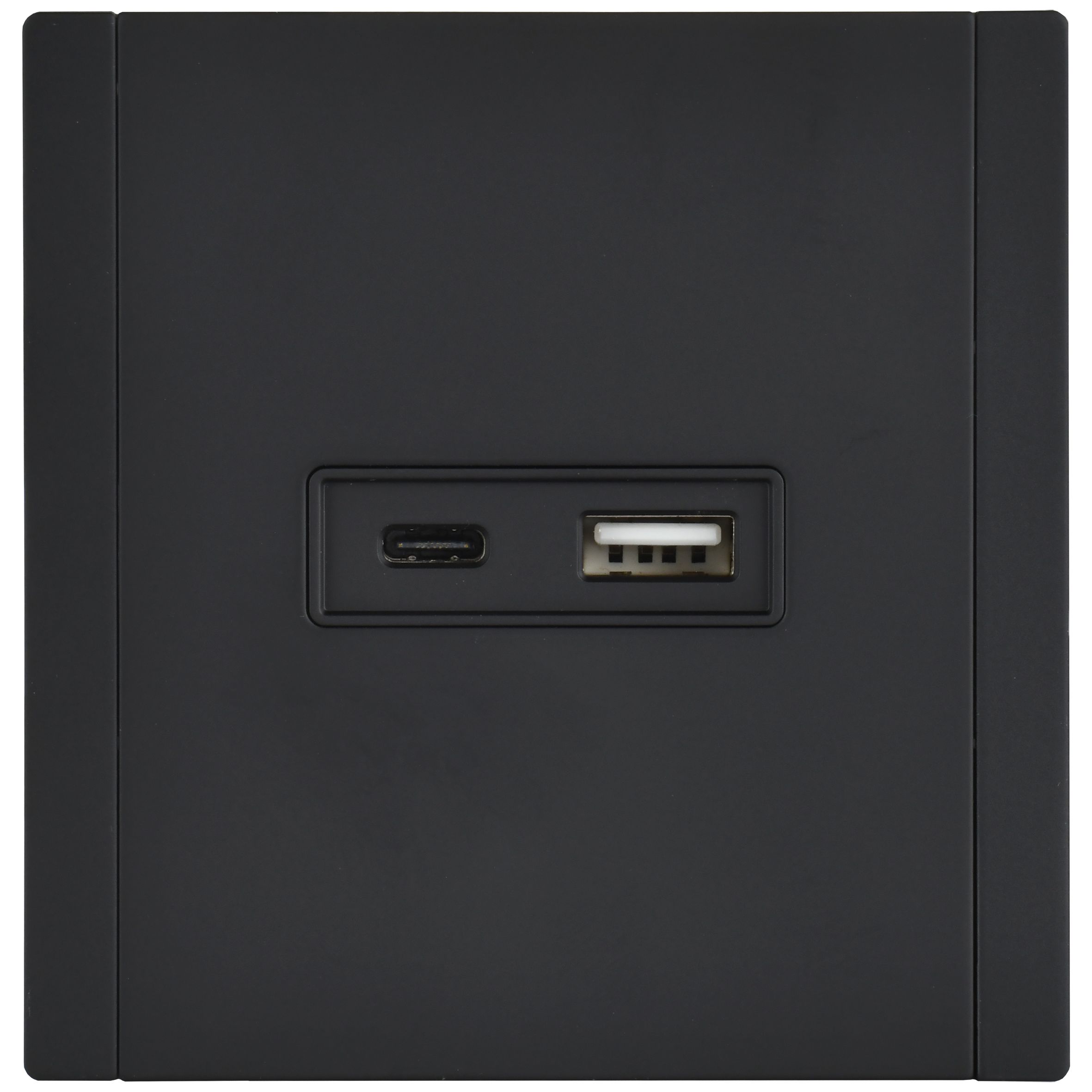 FORTE&PIANO Розетка USB A+C 18Вт FP151M металл черный IEK — фото
