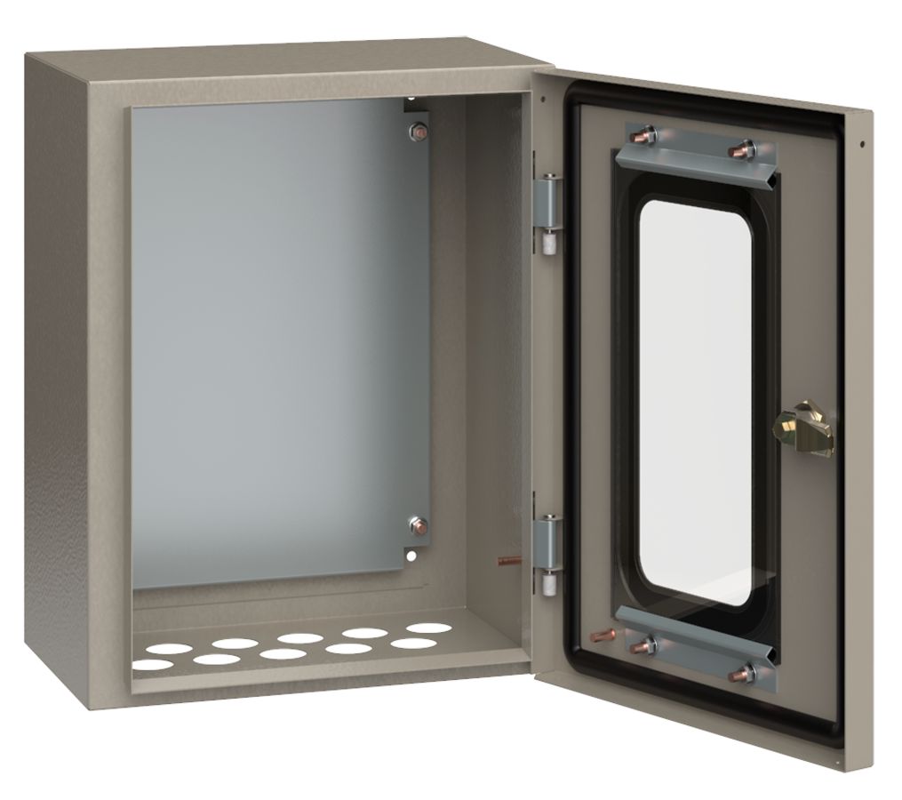 Корпус металлический ЩМП-1-0 (400х300х220мм) У2 IP54 прозрачная дверь IEK