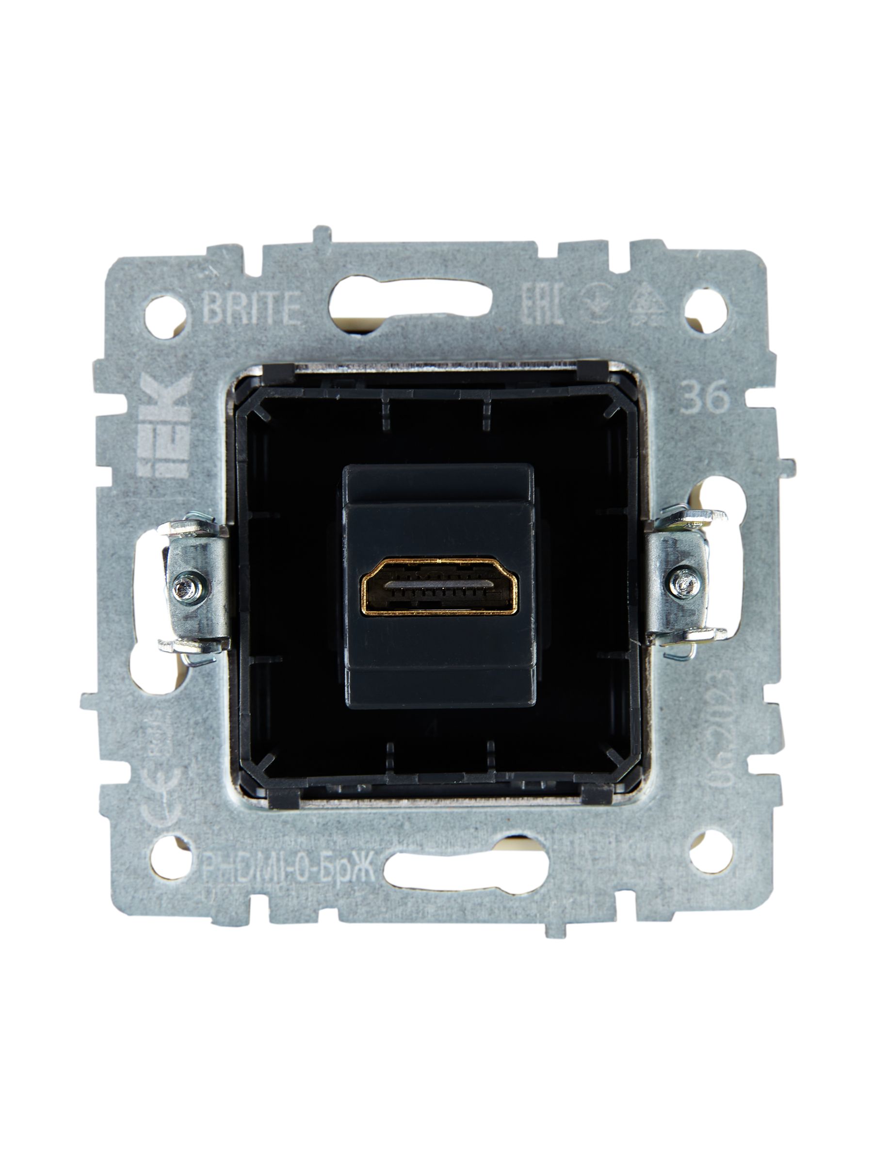 BRITE Розетка HDMI РHDMI-0-БрЖ жемчуг IEK — фото