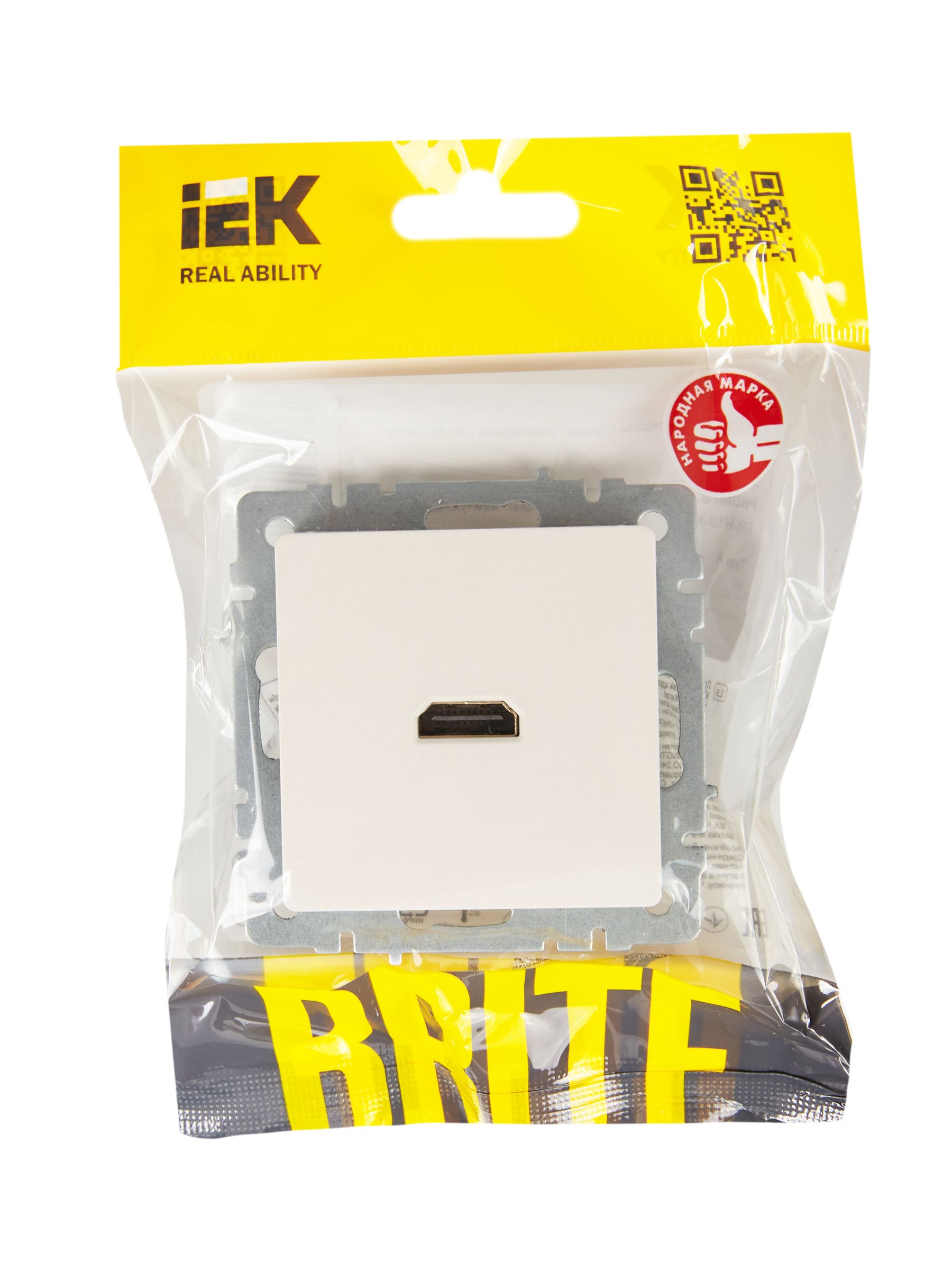 BRITE Розетка HDMI РHDMI-0-БрЖ жемчуг IEK — фото