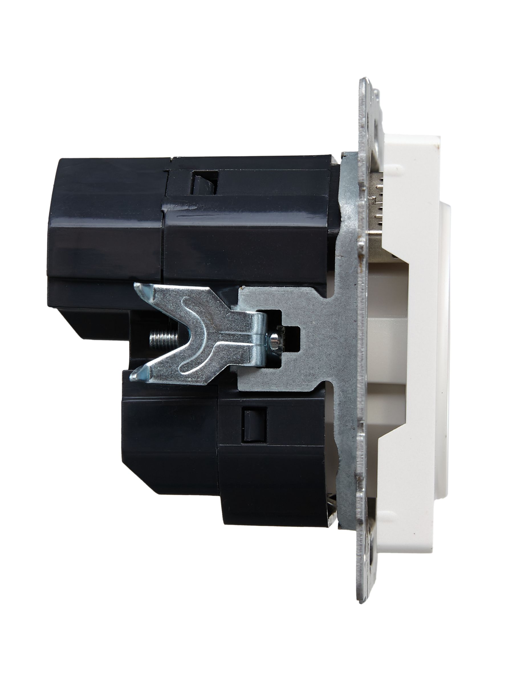 BRITE Розетка 1-местная с заземлением с защитными шторками 16А с USB A+C 18Вт РЮш11-1-БрЖ жемчуг IEK — фото