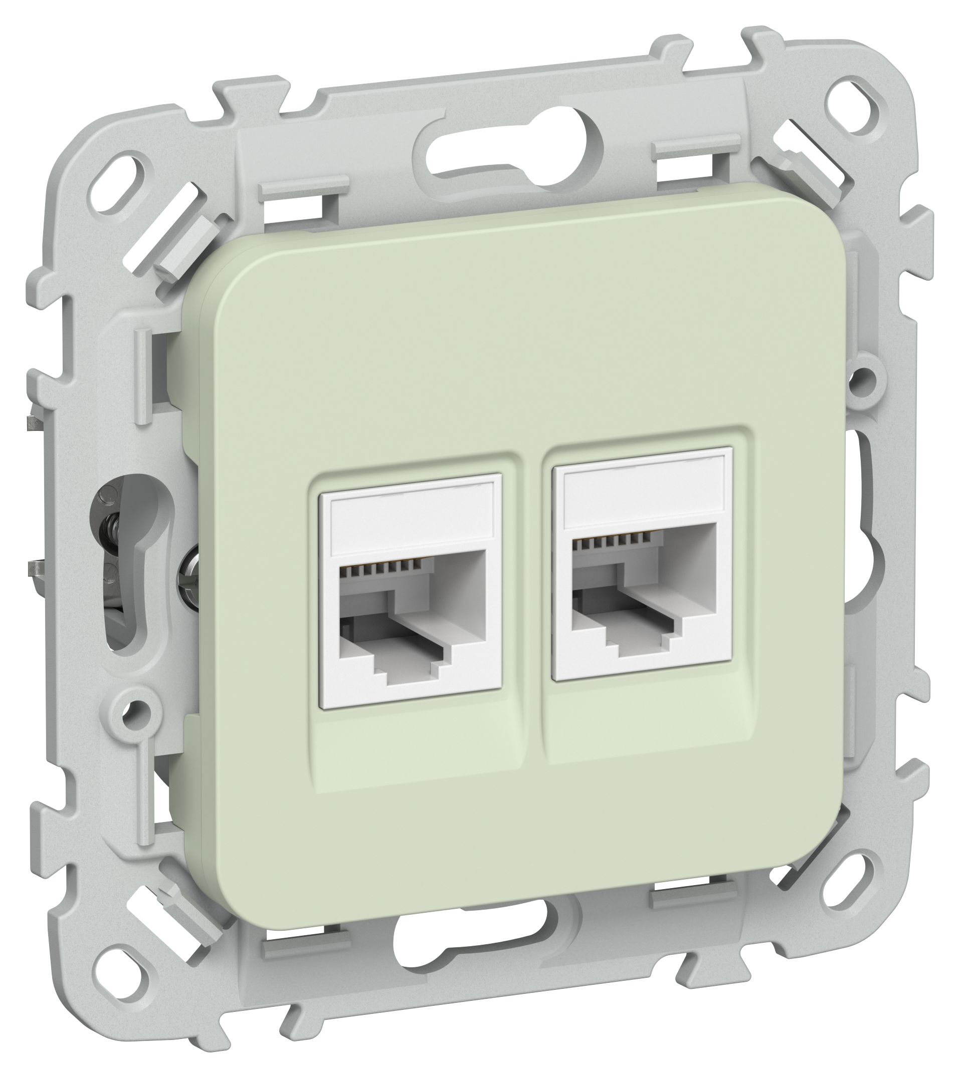 FLITE Розетка 2-местная компьютерная RJ45 категория 6 UTP РК6-2-0-ФлП панг IEK