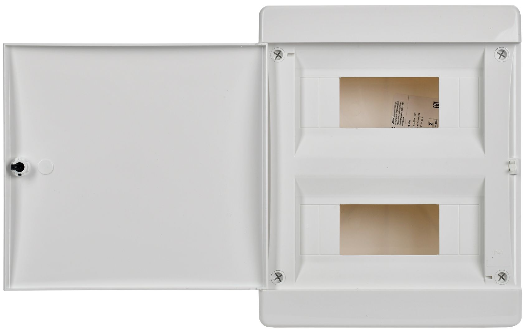 UNION Compact Корпус пластиковый ЩРН-П-18 IP41 белая дверь IEK — фото