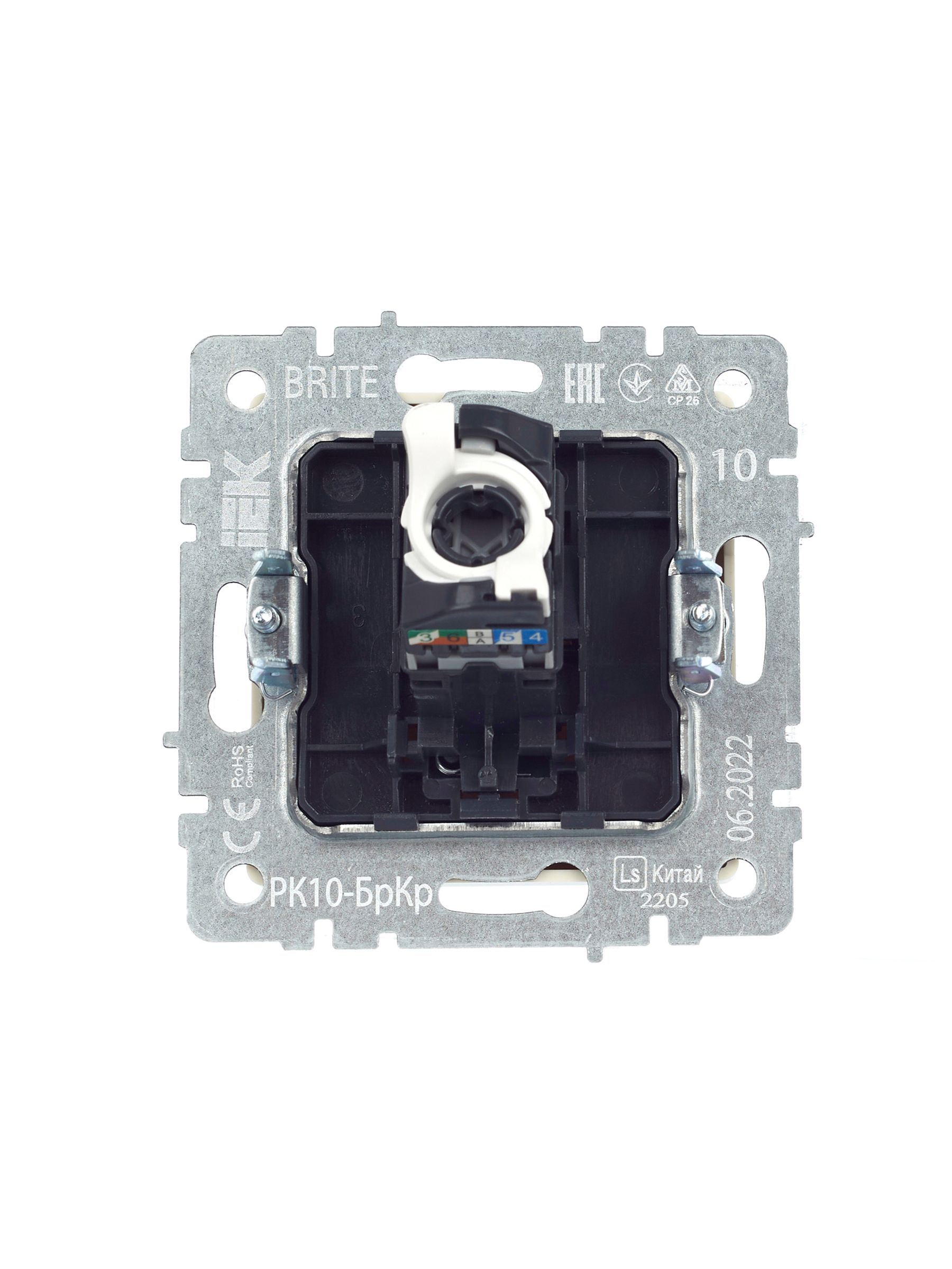 BRITE Розетка компьютерная RJ45 кат.5E РК10-БрКр бежевый IEK — фото