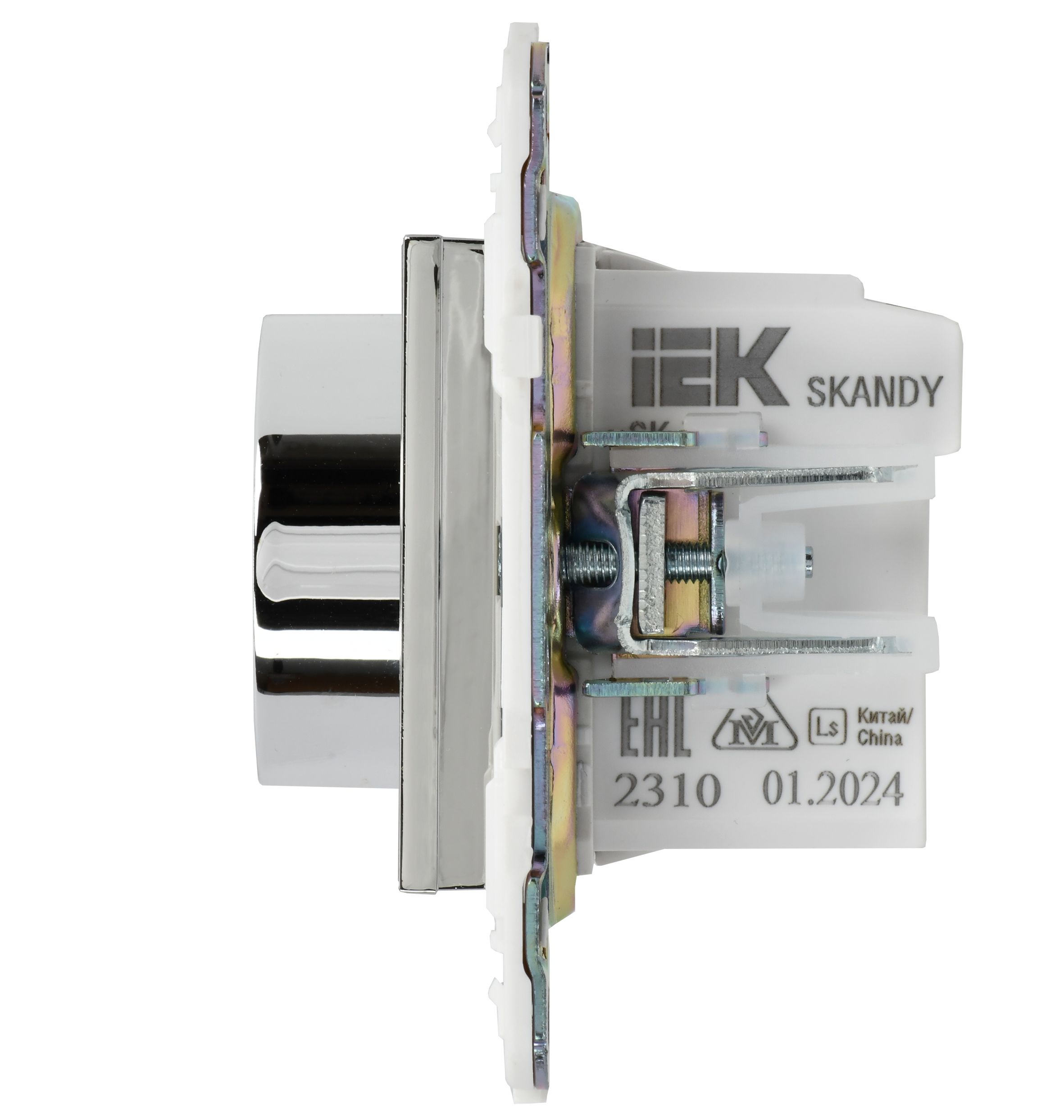 SKANDY Термостат электронный с индикацией SK-T01N металл никель IEK — фото