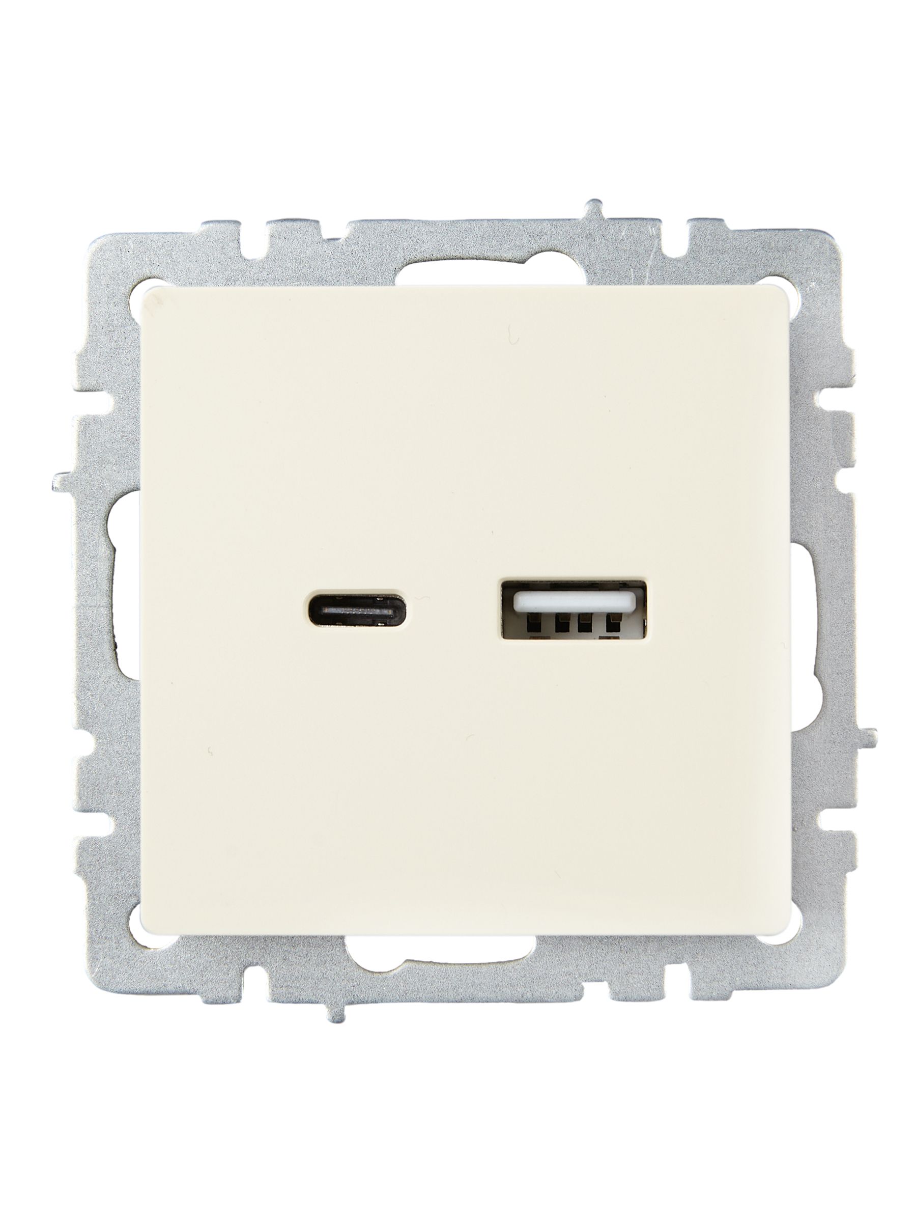 BRITE Розетка USB A+C 18Вт РЮ11-1-БрКр бежевый IEK — фото