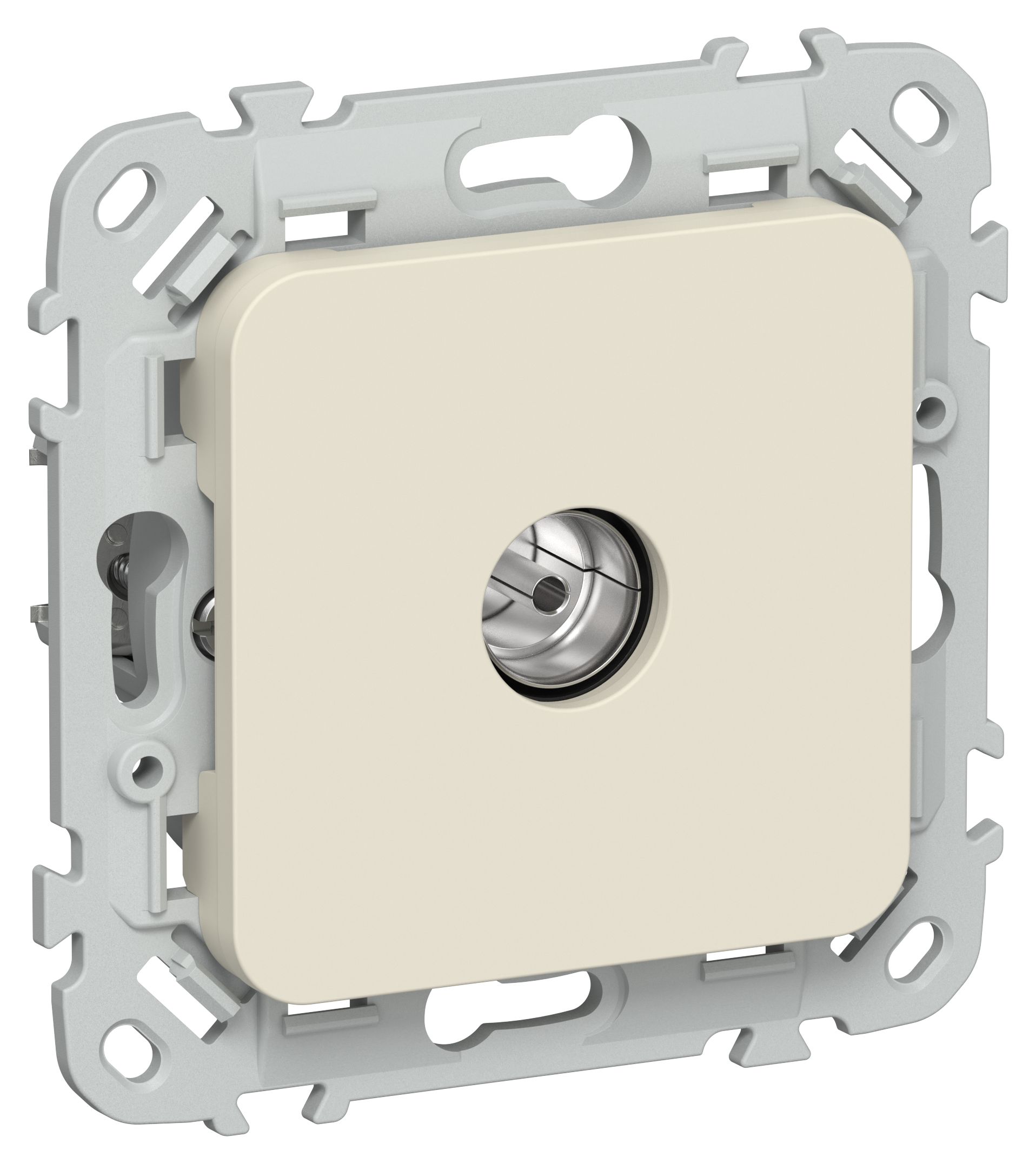 FLITE Розетка TV экранированная проходная тип M РТВм-1-1-2-ФлСл сливочный IEK