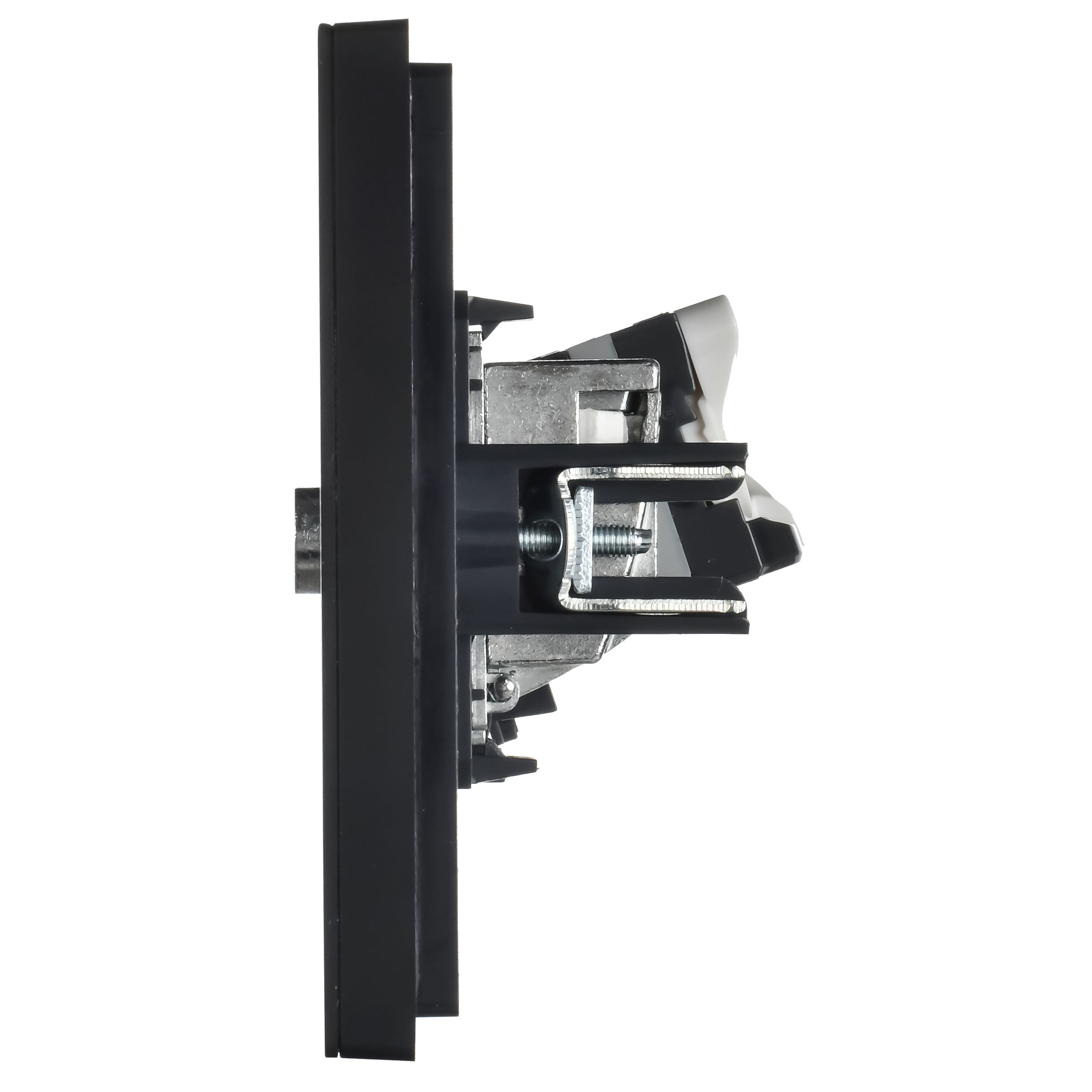 FORTE&PIANO Розетка двойная TV+RJ45 кат.5E FP136M металл черный IEK — фото