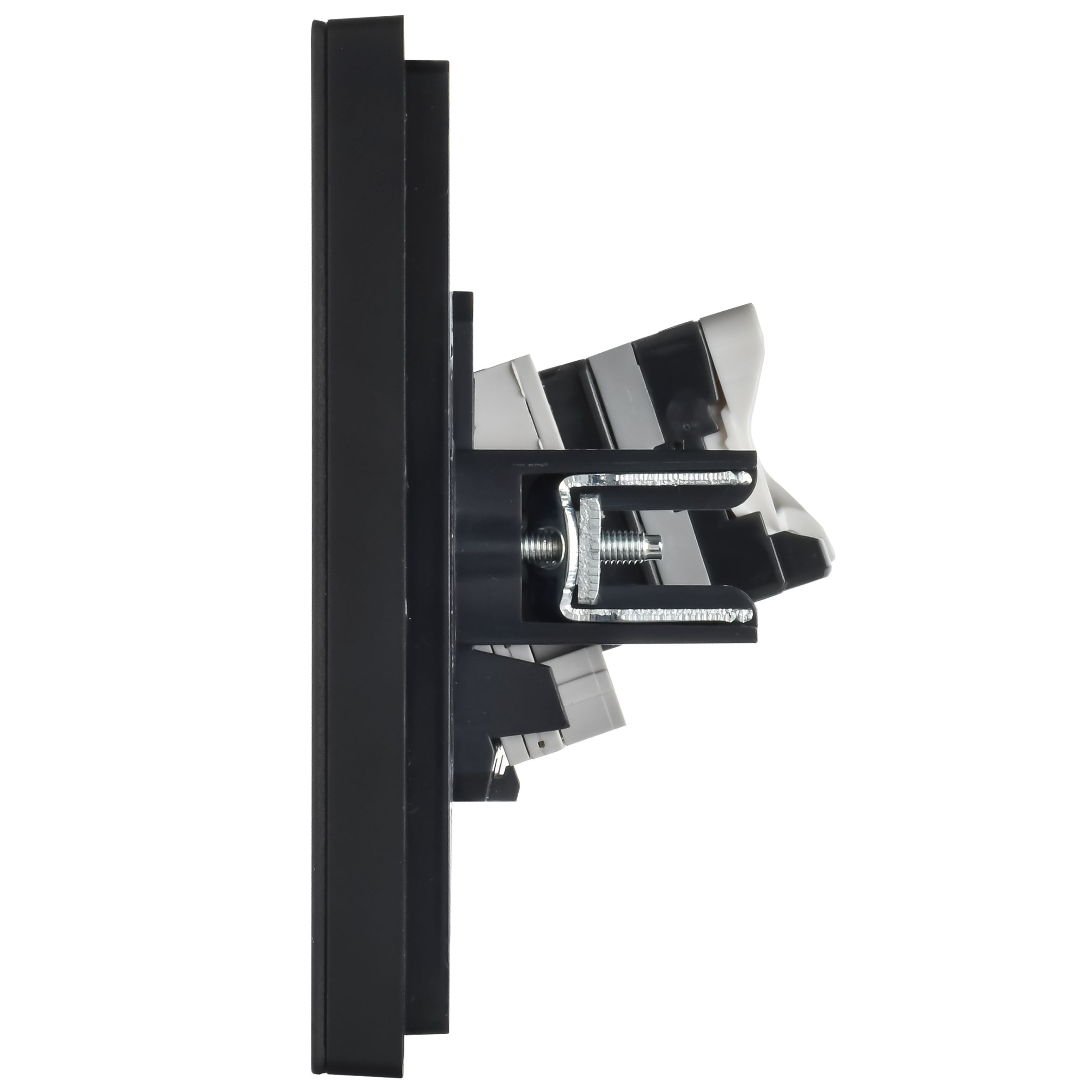 FORTE&PIANO Розетка двойная RJ11+RJ45 кат.5E FP135M металл черный IEK — фото