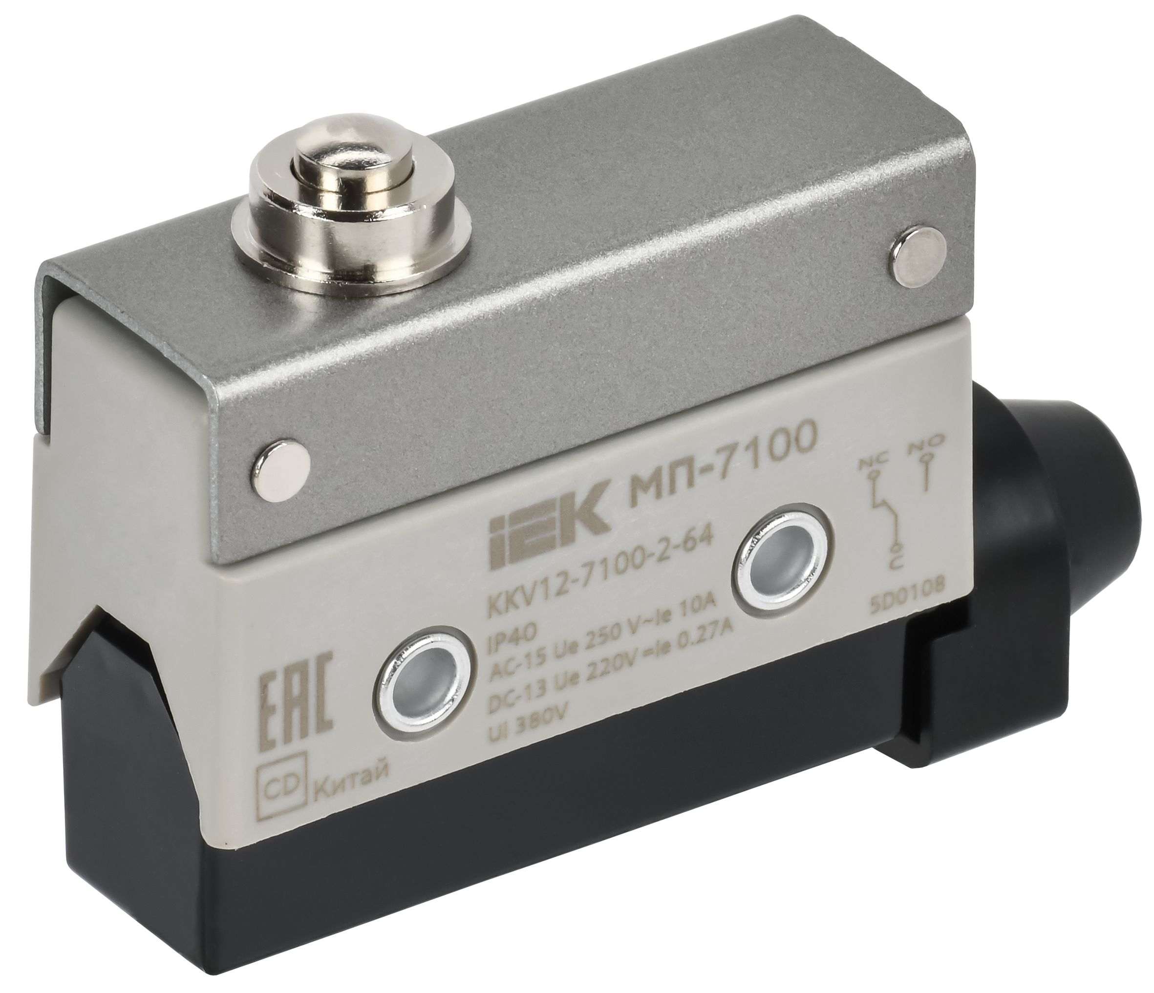 Микропереключатель концевой МП-7100 толкатель IP40 IEK — фото
