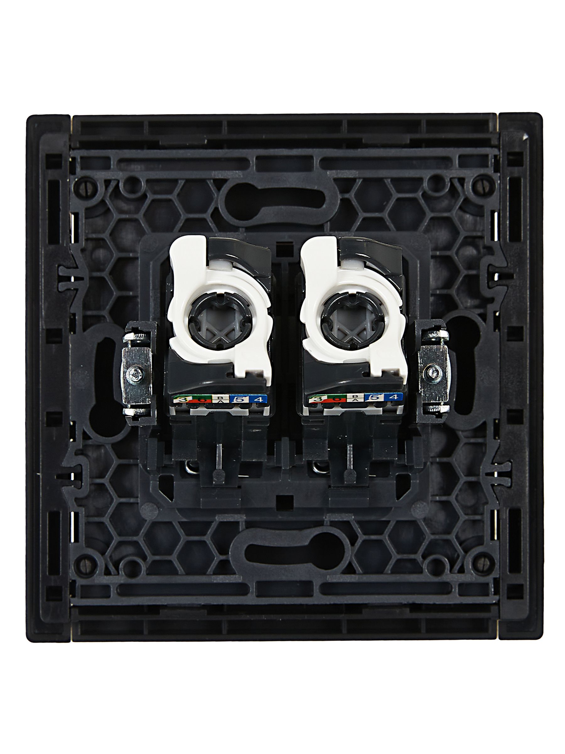 FORTE&PIANO Розетка компьютерная двойная RJ45 кат.5E FP133 черный IEK — фото