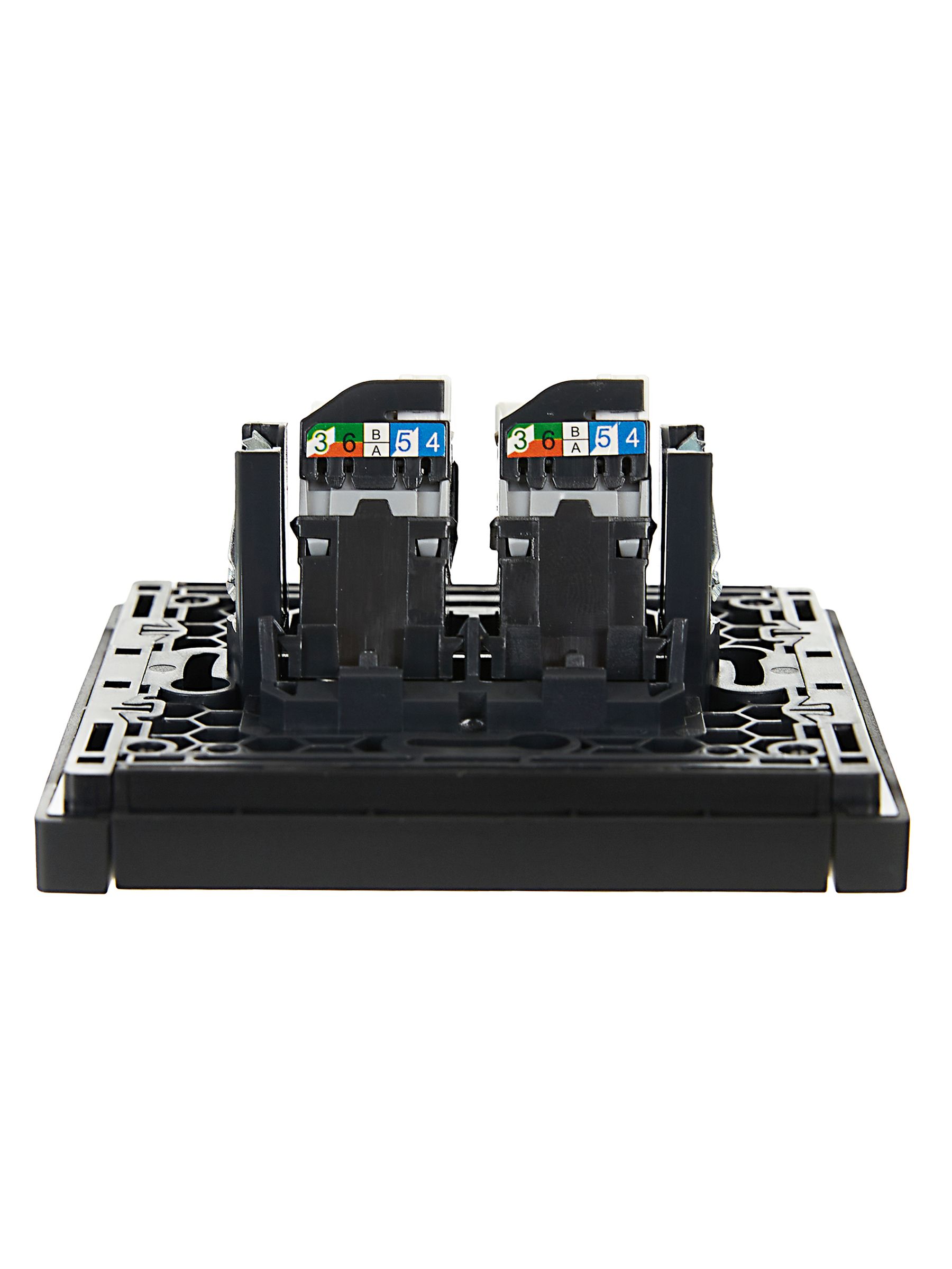 FORTE&PIANO Розетка компьютерная двойная RJ45 кат.5E FP133 черный IEK — фото