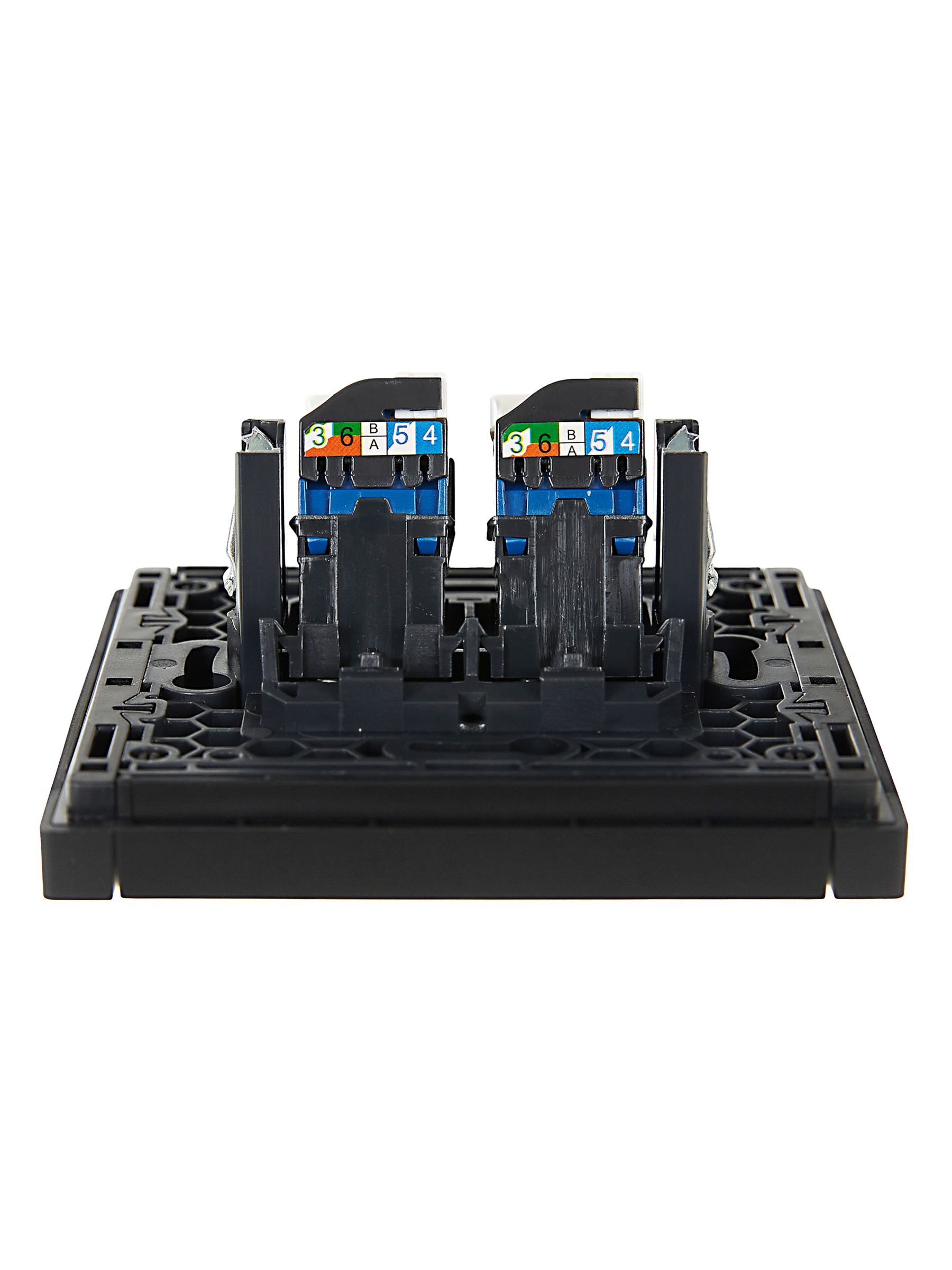 FORTE&PIANO Розетка компьютерная двойная RJ45 кат.6 FP134 черный IEK — фото