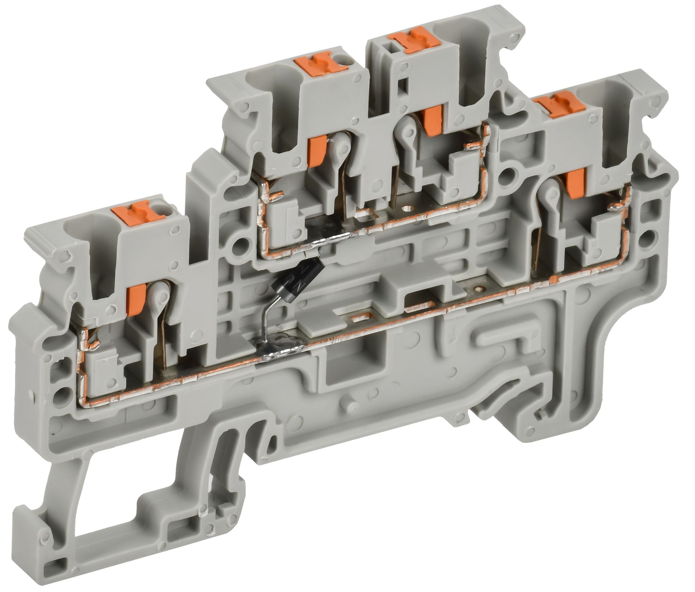 ARMAFIX Колодка клеммная CPDL2.5(E)D1 2х-уровневая с встроенным диодом IEK — фото