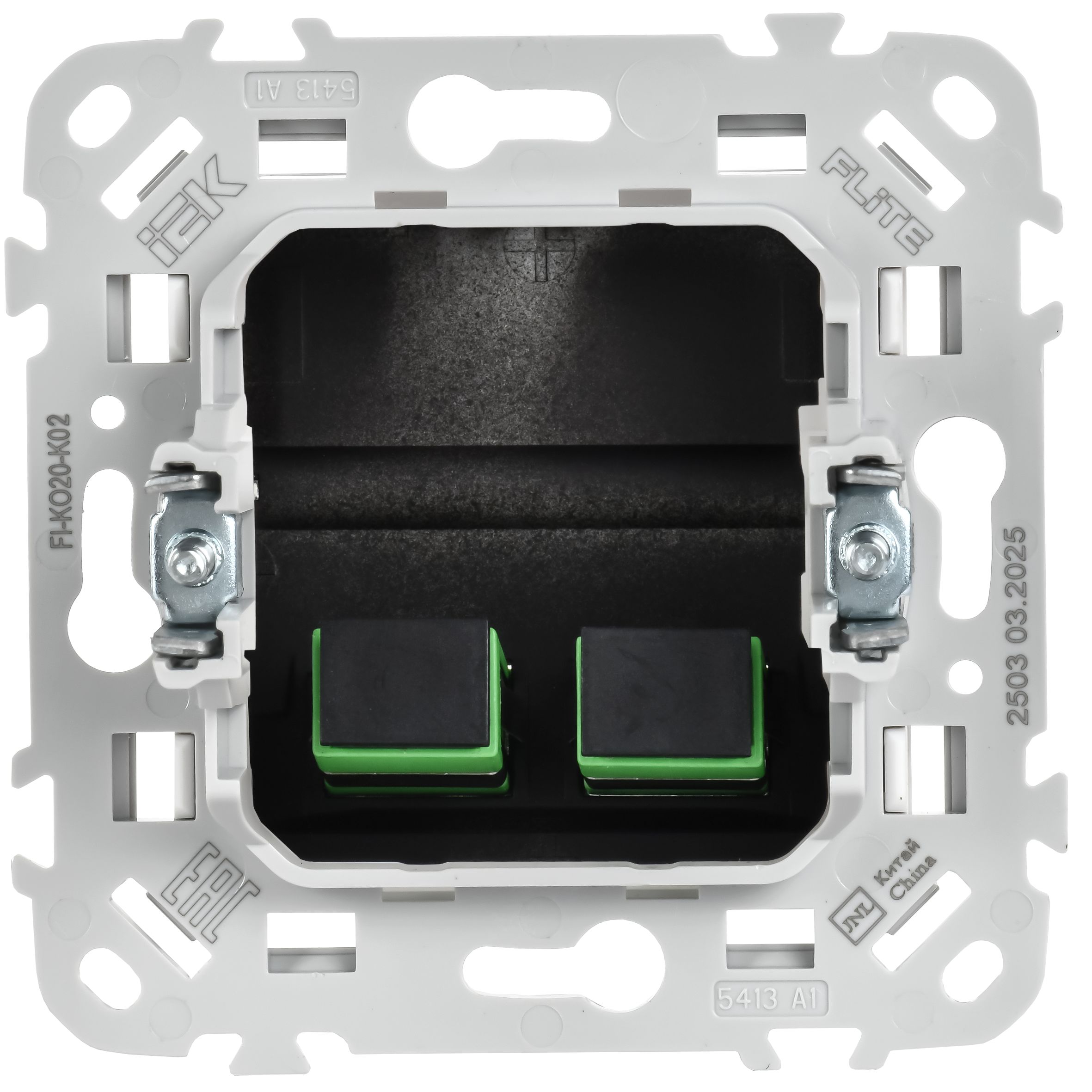 FLITE Розетка 2-местная оптоволоконная РОВ-2-ФлЧ черный IEK — фото