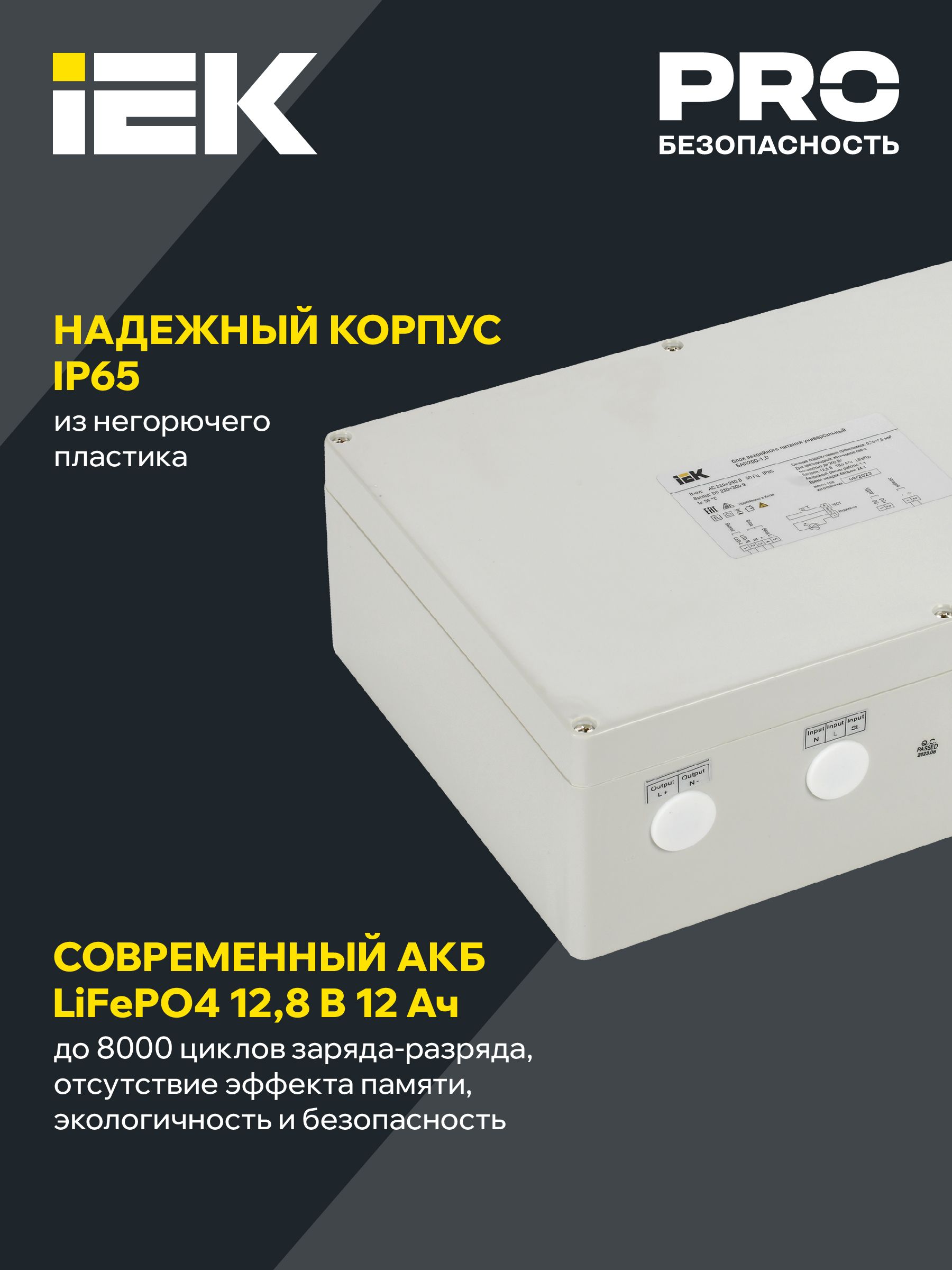 Блок аварийного питания БАП200-1,0 универсальный для LED IP65 IEK — фото