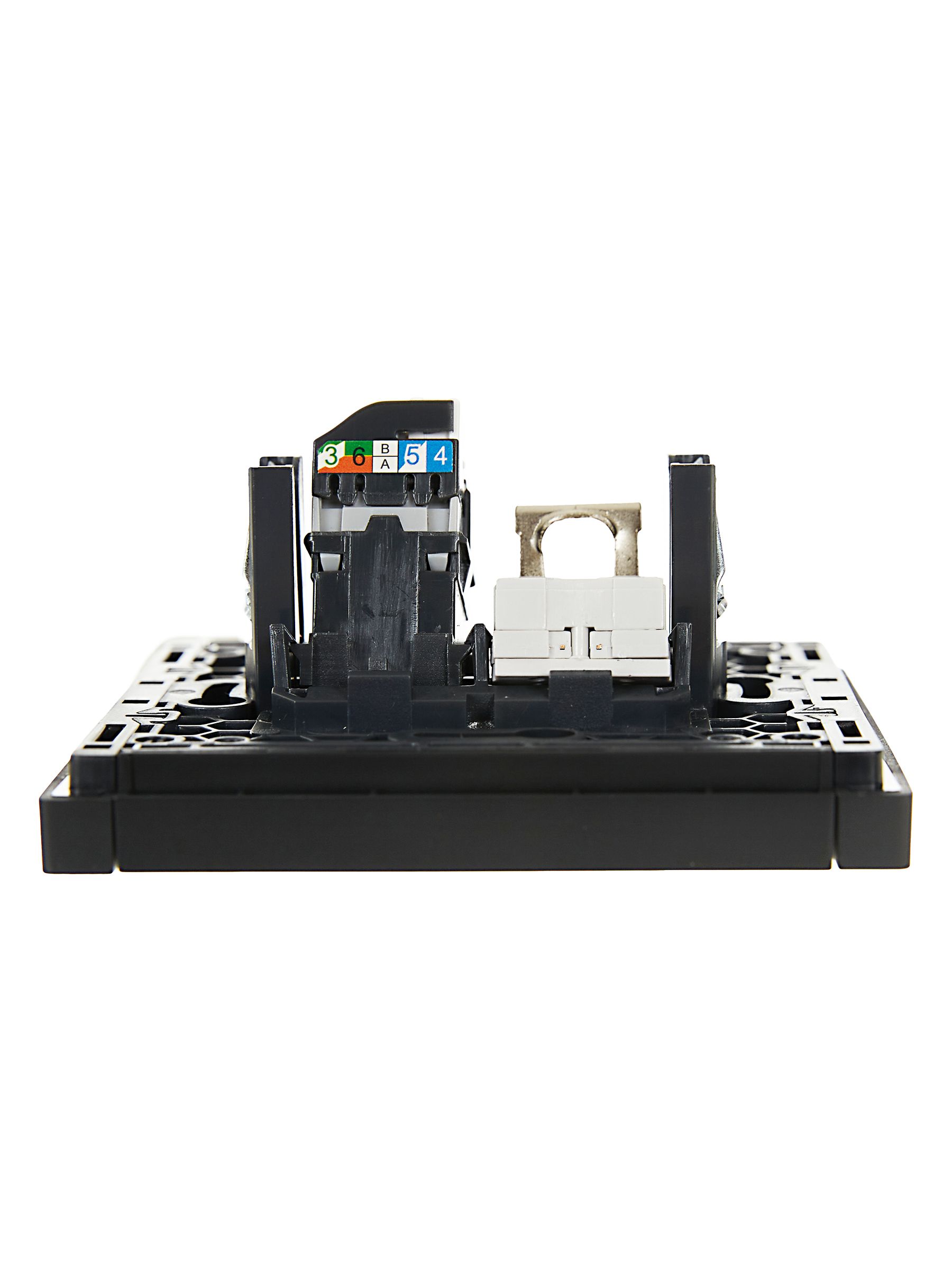 FORTE&PIANO Розетка двойная RJ11+RJ45 кат.5E FP135 черный IEK — фото