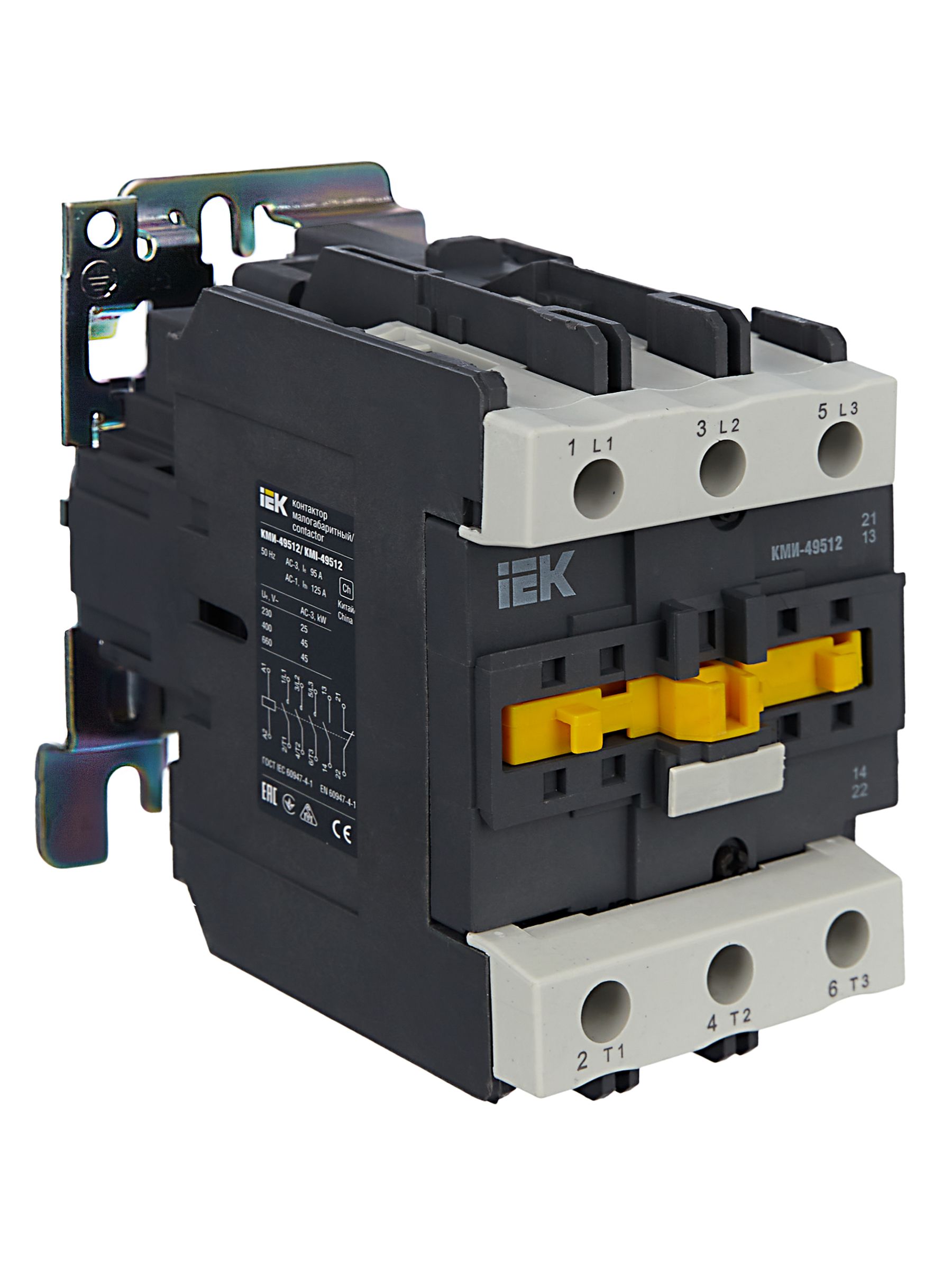 Контактор КМИ-49512 95А 400В/АС3 1NO;1NC IEK — фото