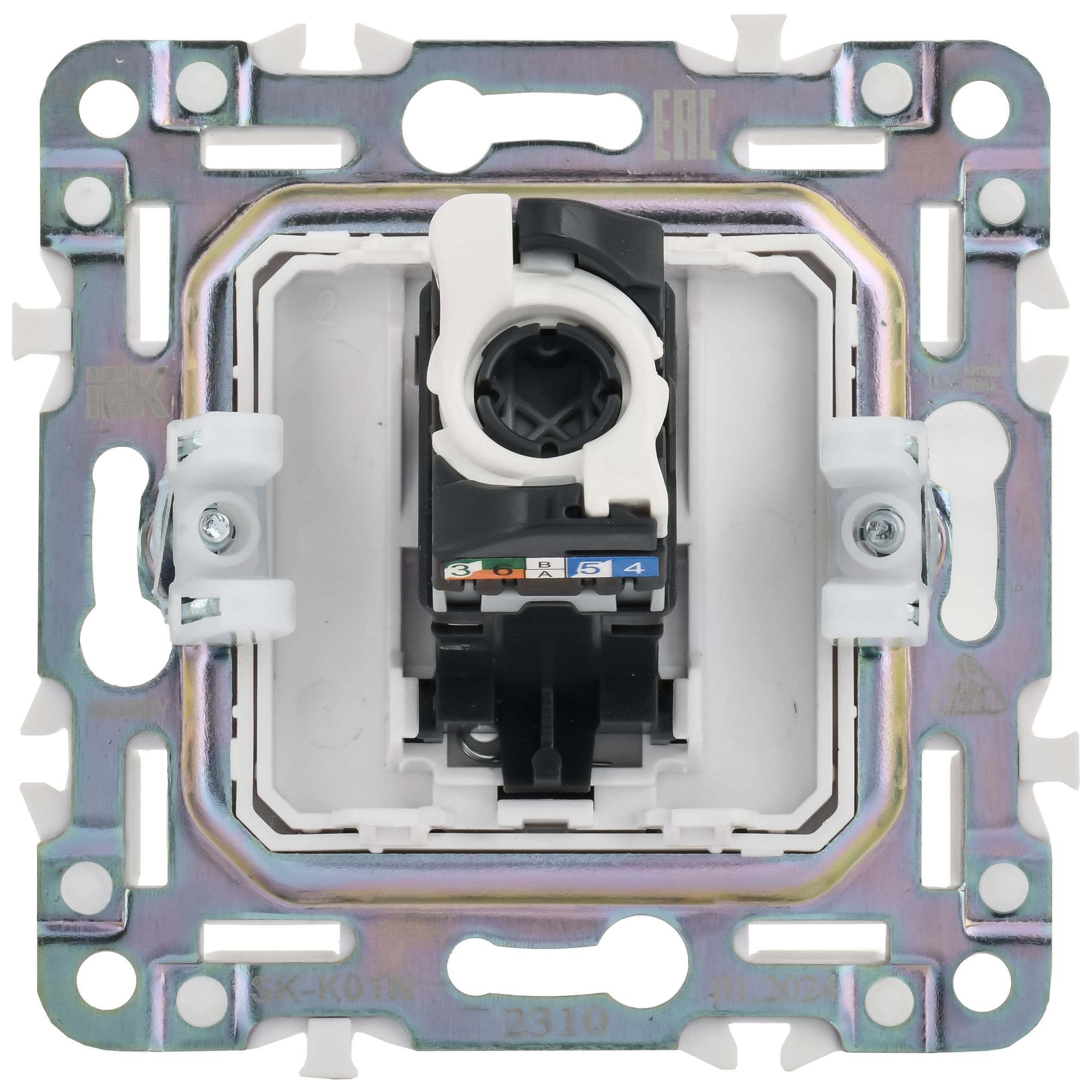 SKANDY Розетка компьютерная RJ45 кат.6 SK-K02N металл никель IEK — фото
