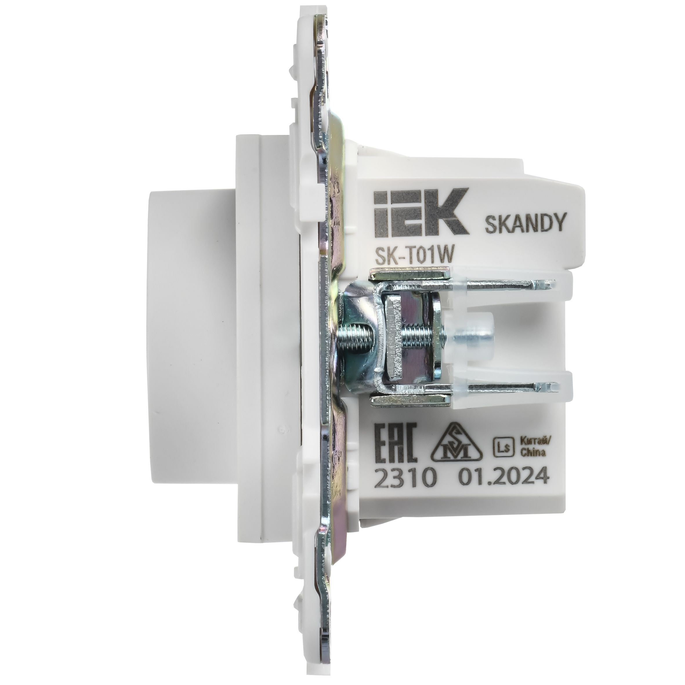 SKANDY Термостат электронный с индикацией SK-T01W арктический белый IEK — фото