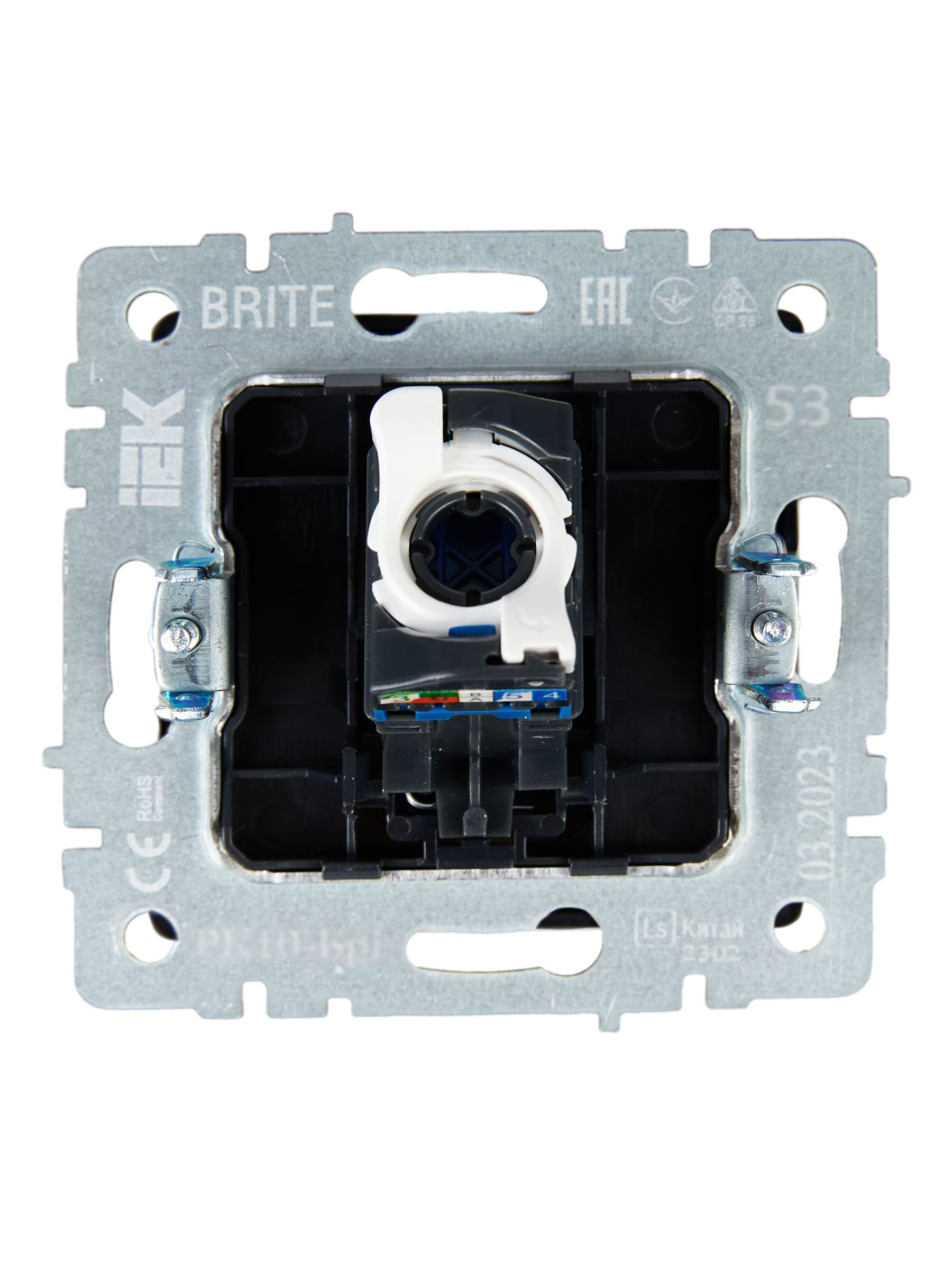 BRITE Розетка компьютерная RJ45 кат.5E РК10-БрГ графит IEK — фото