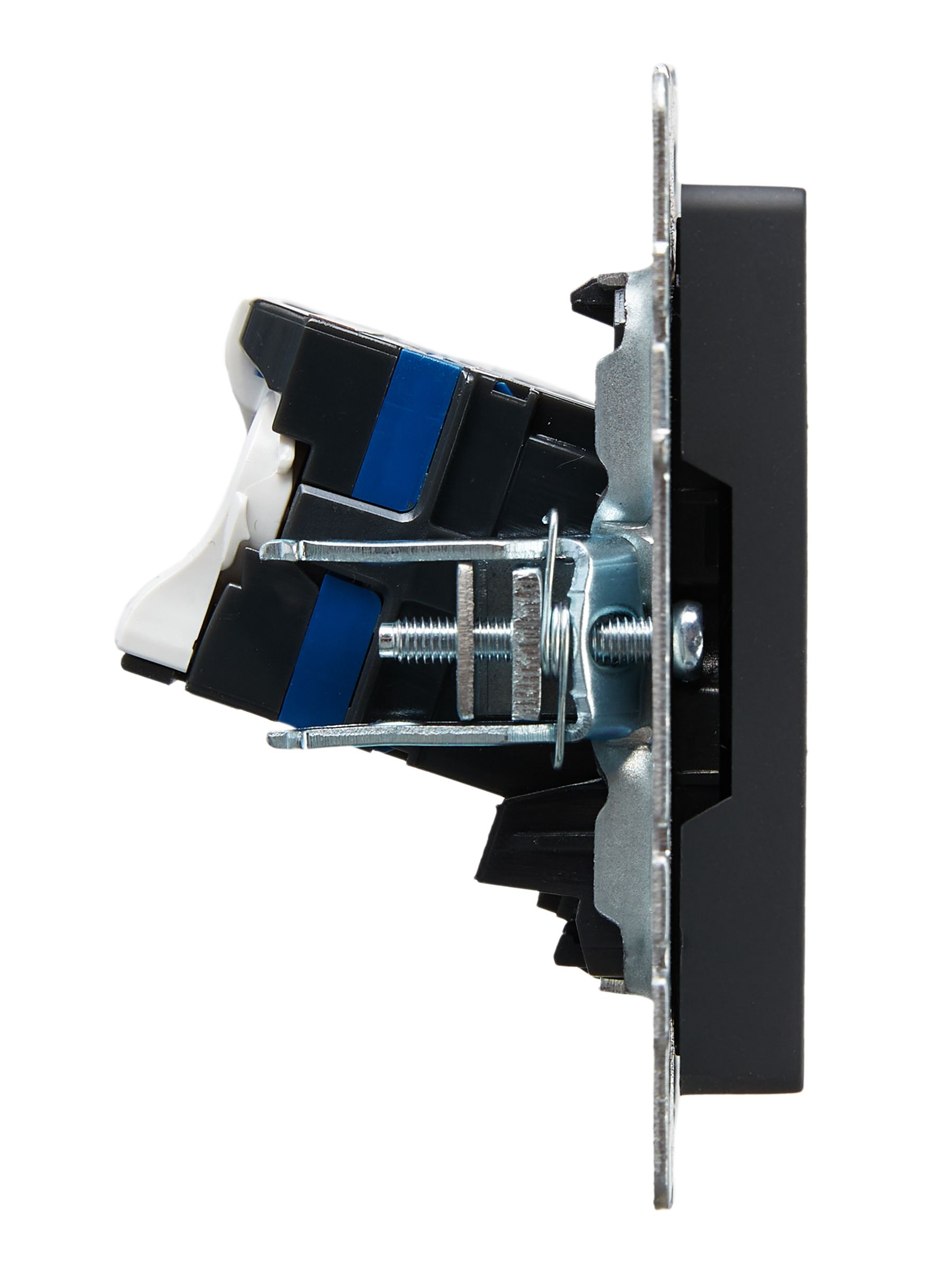BRITE Розетка компьютерная двойная RJ45 кат.6 РК11-2-БрГ графит IEK — фото