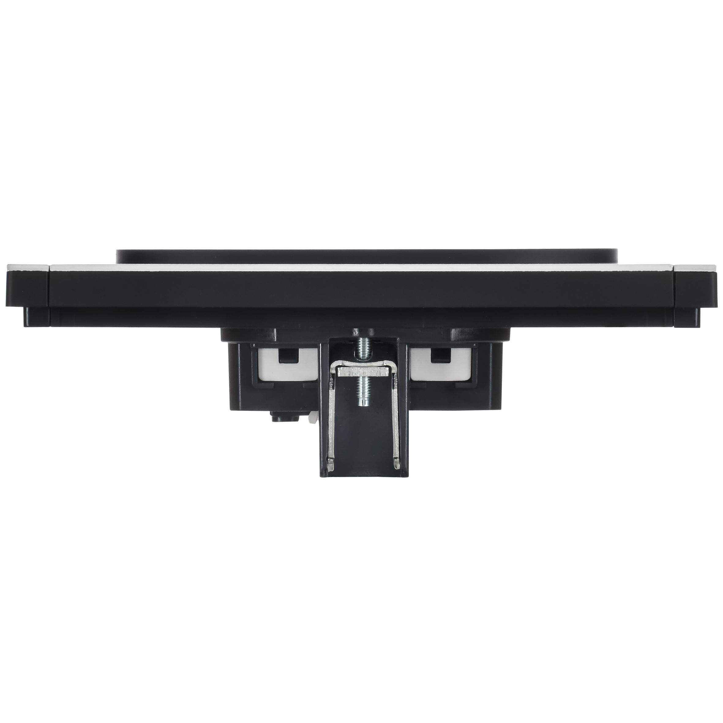 FORTE&PIANO Розетка 2-местная без заземления с защитными шторками безвинтовое крепление 10А FP225M металл белый IEK — фото