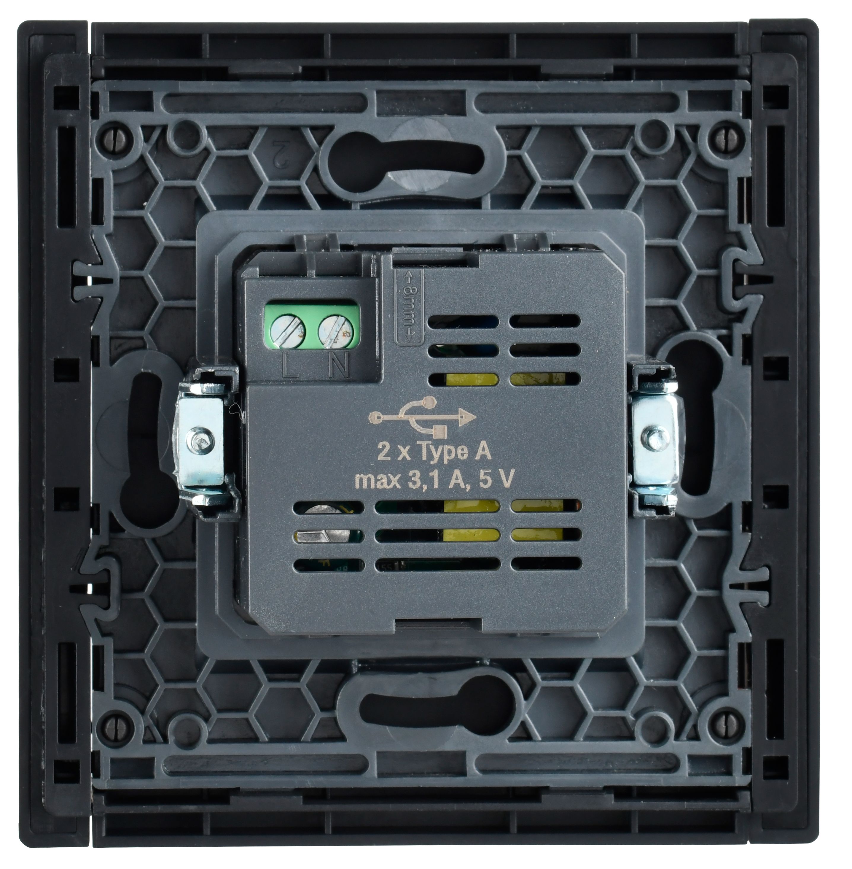 FORTE&PIANO Розетка USB A+A 3,1А FP149 черный IEK — фото