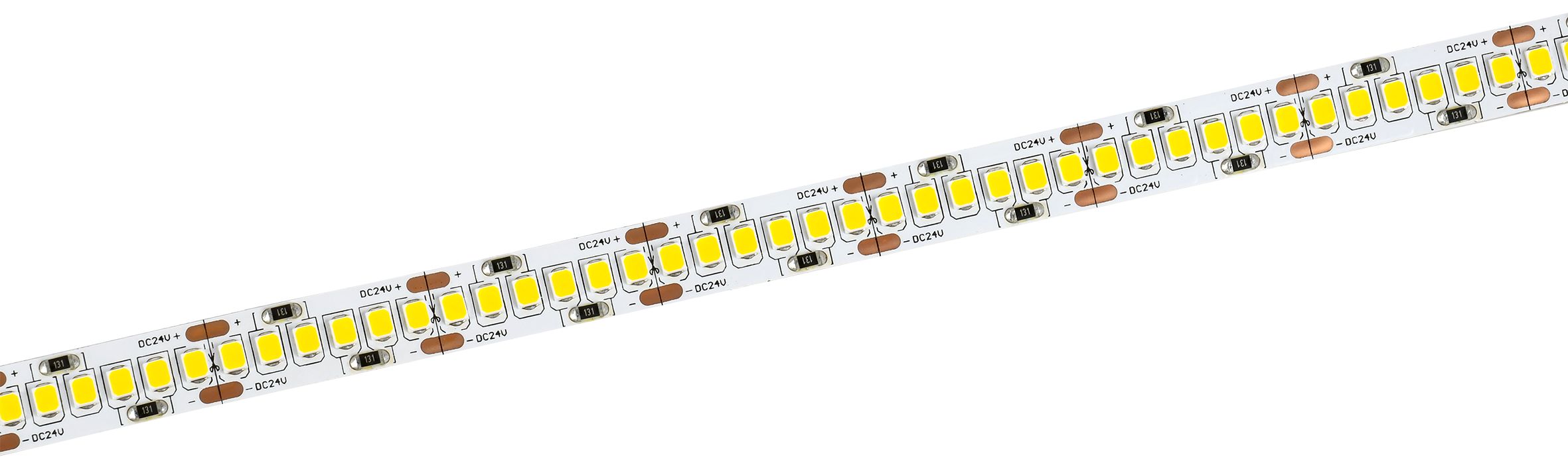 Лента светодиодная 5м SMD2835 240LED/м 22Вт/м IP20 ширина 10мм 24В нейтральный белый IEK — фото