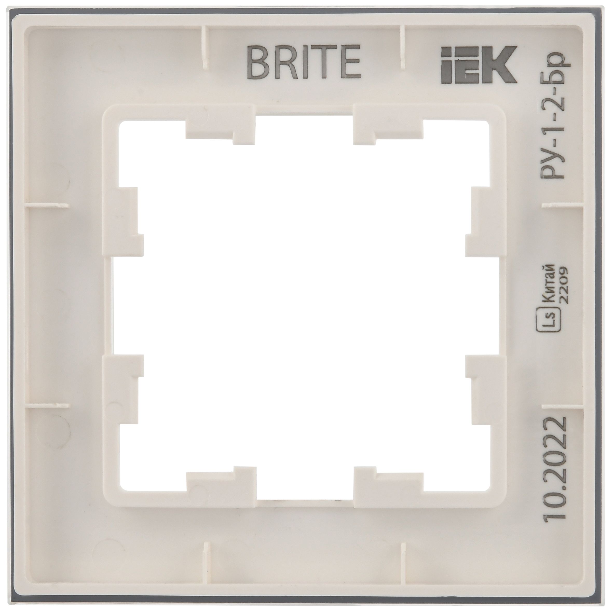 BRITE Рамка 1-местная РУ-1-2-Бр стекло белый матовый IEK — фото