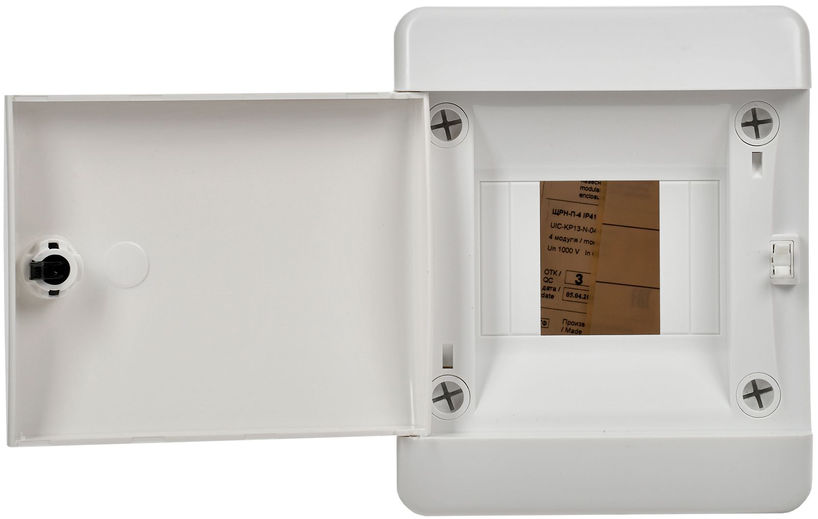 UNION Compact Корпус пластиковый ЩРН-П-4 IP41 белая дверь IEK — фото