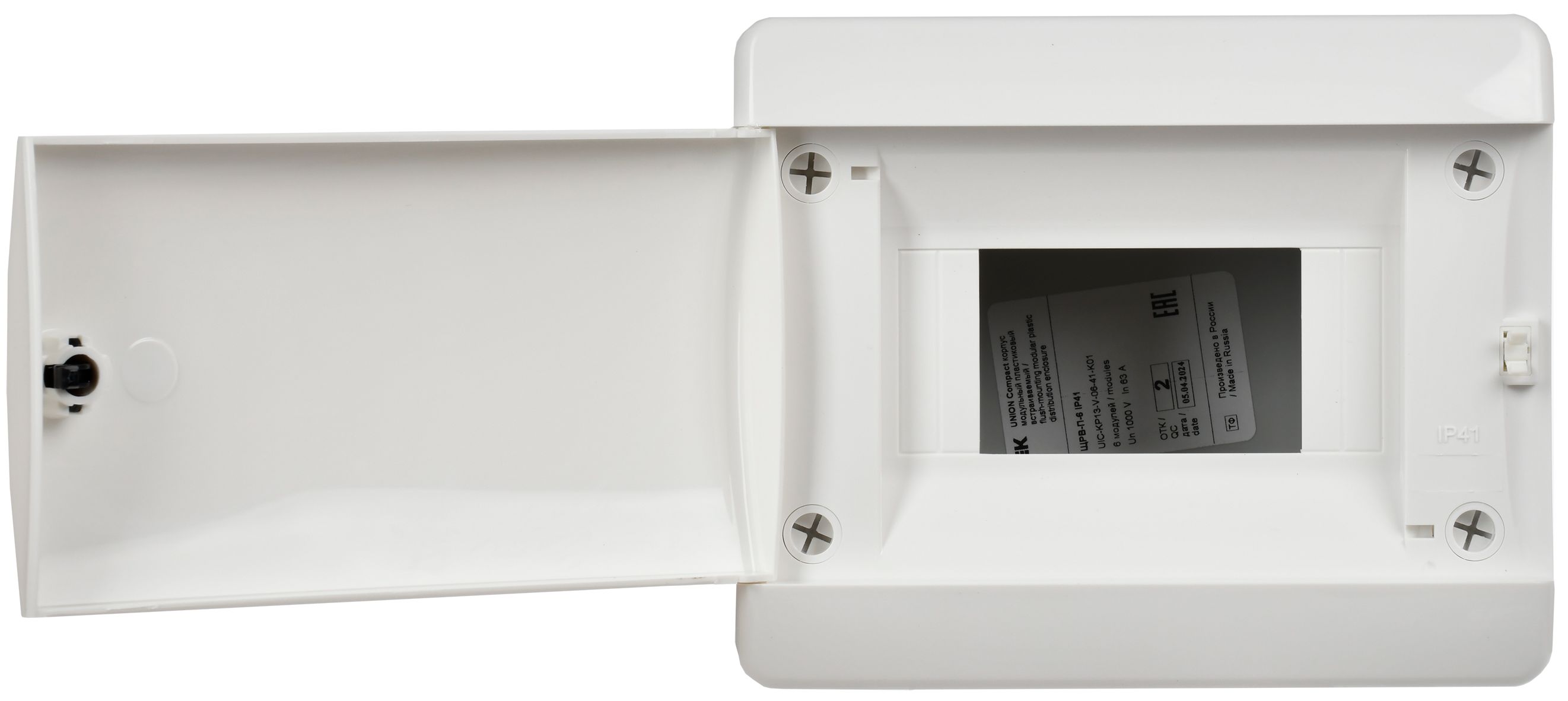 UNION Compact Корпус пластиковый ЩРВ-П-6 IP41 белая дверь IEK — фото