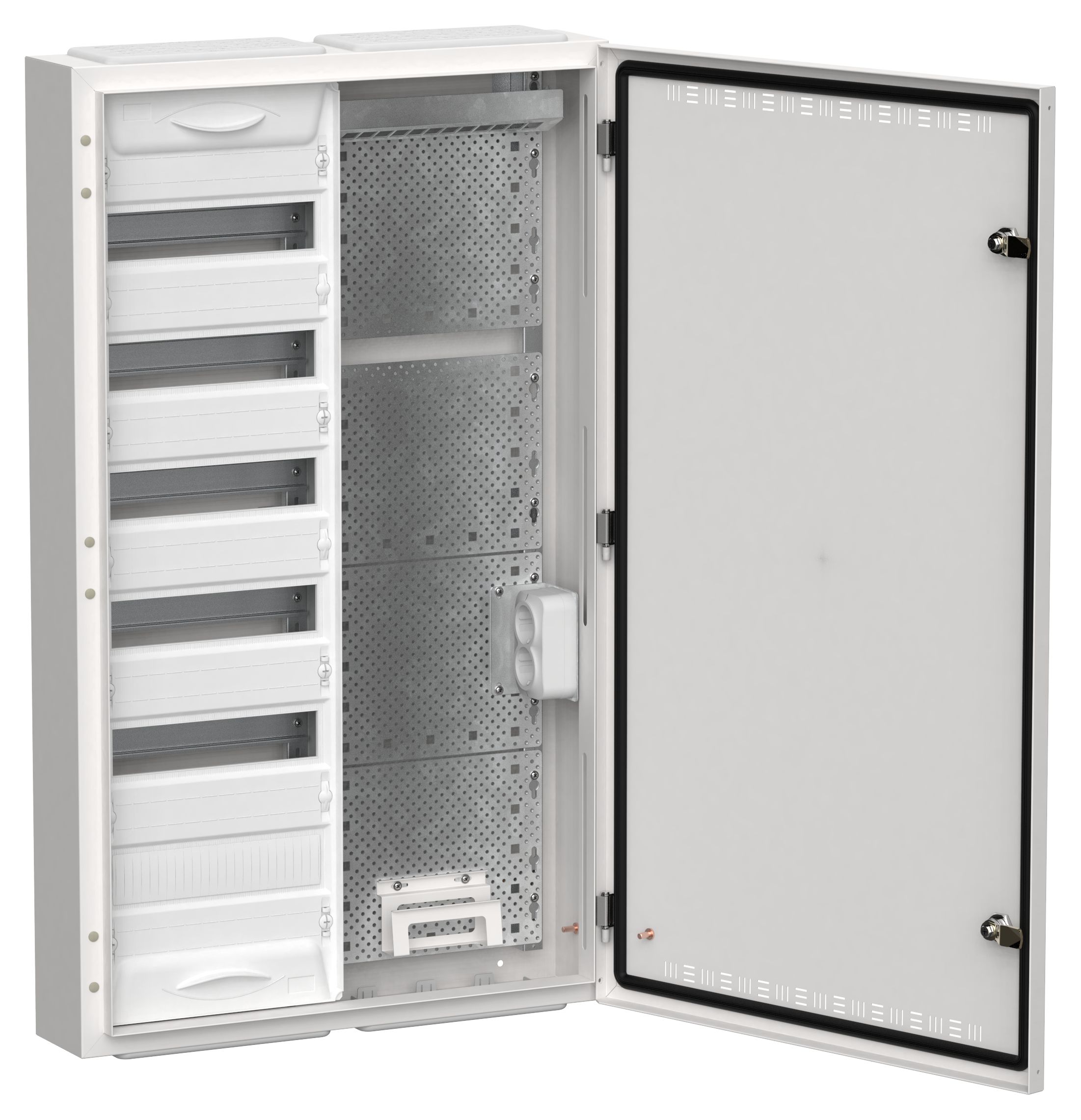 TITAN 5 Корпус комбинированный ЩРн-72 (2х72) 960х570х140мм IP30 белый IEK
