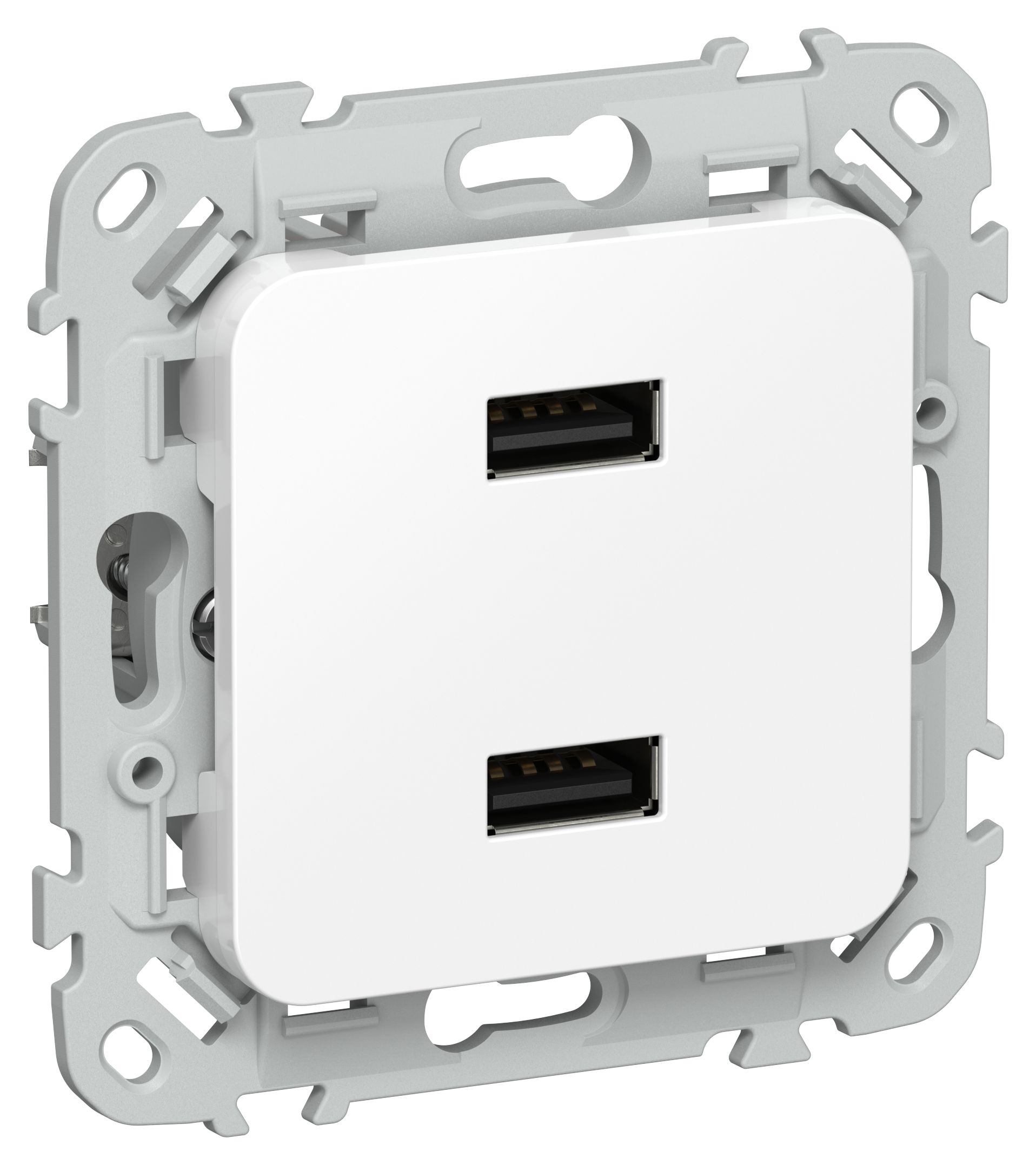 FLITE Розетка USB A+A 2,1А РЮ-2-ФлБ белый IEK — фото
