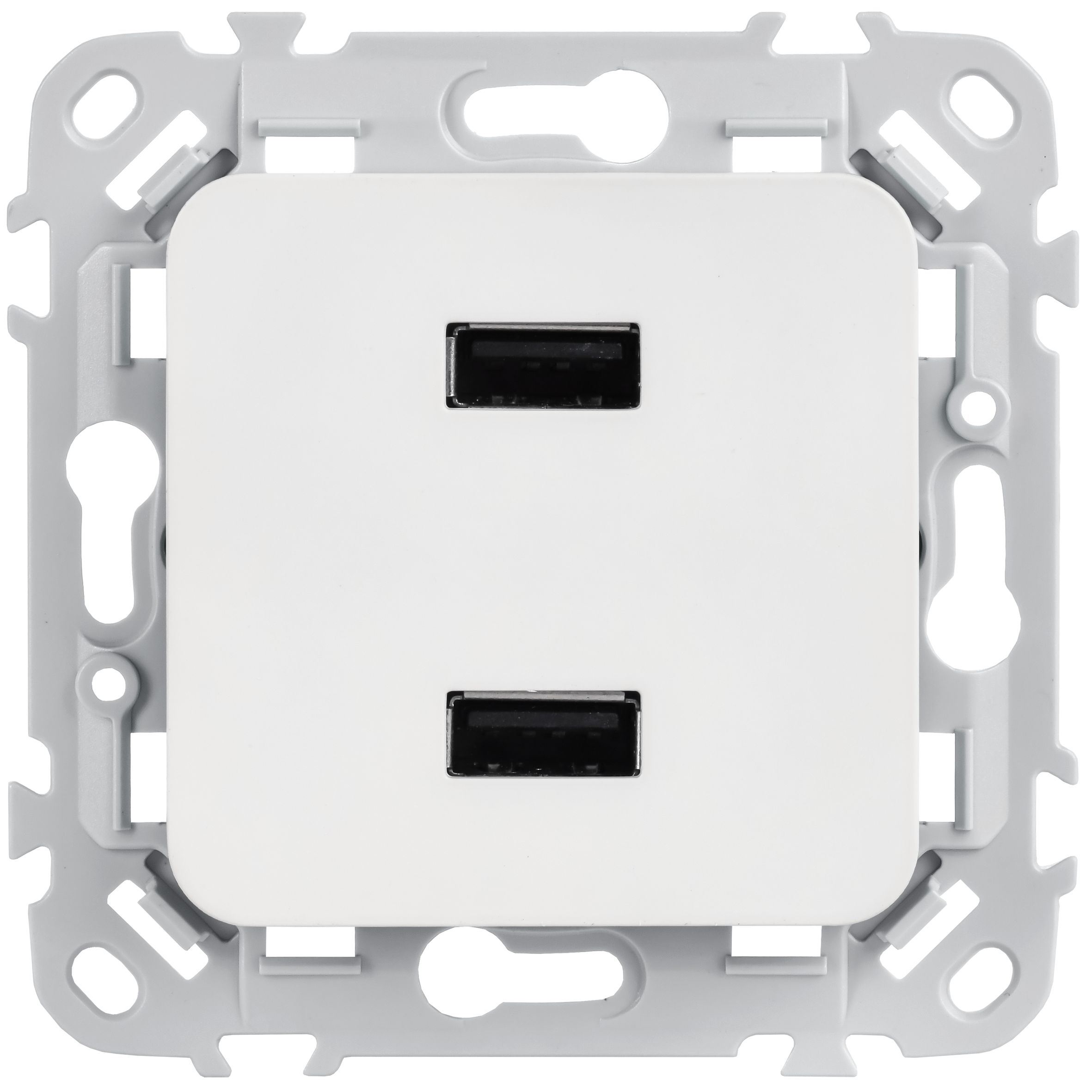FLITE Розетка USB A+A 2,1А РЮ-2-ФлБ белый IEK — фото