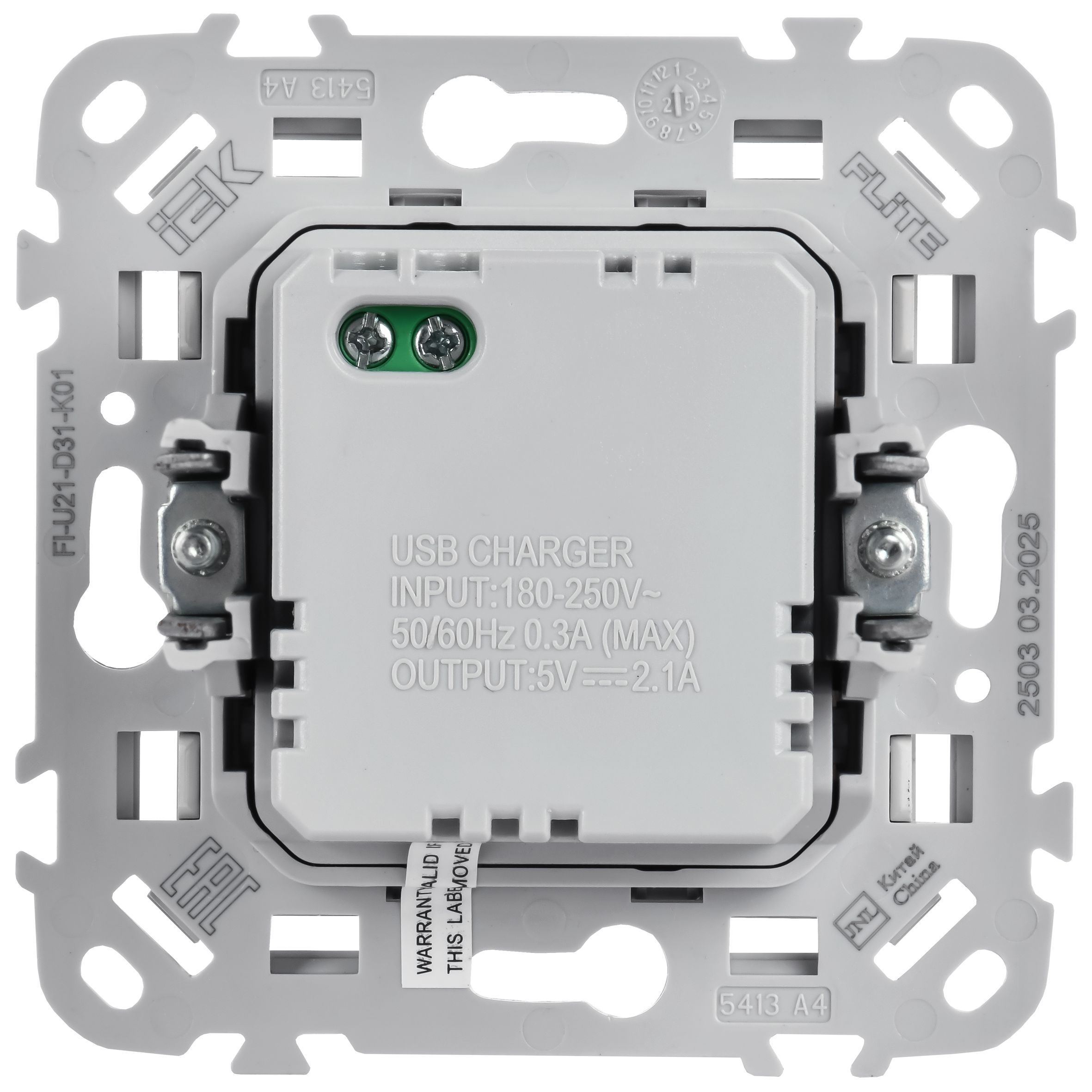 FLITE Розетка USB A+A 2,1А РЮ-2-ФлБ белый IEK — фото