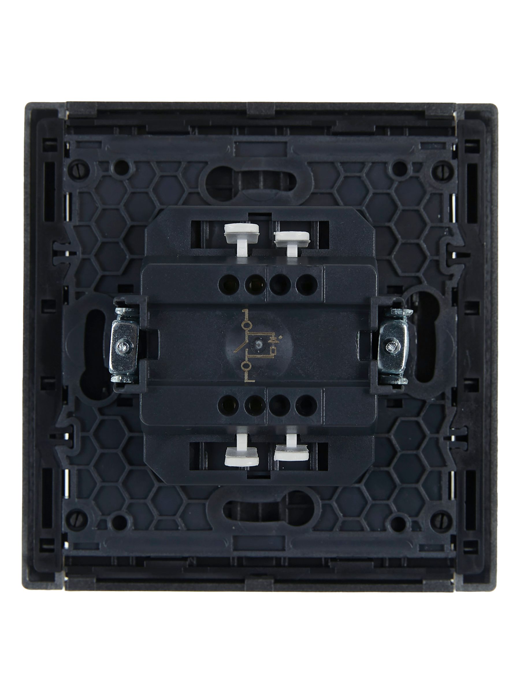 FORTE&PIANO Выключатель 1-клавишный с индикацией 10А FP502 сталь IEK — фото