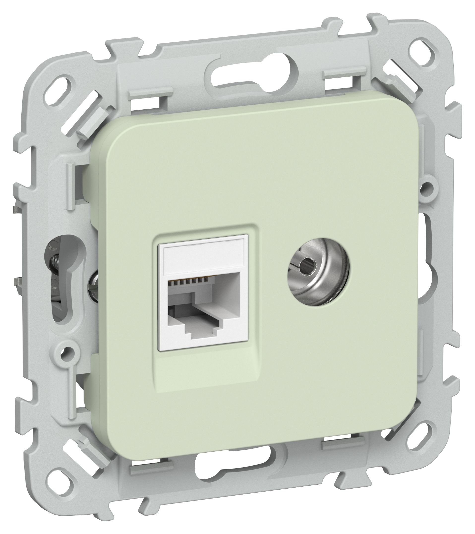 FLITE Розетка 2-местная RJ45/TV категория 5Е UTP РКТВ5е-2-0-ФлП панг IEK