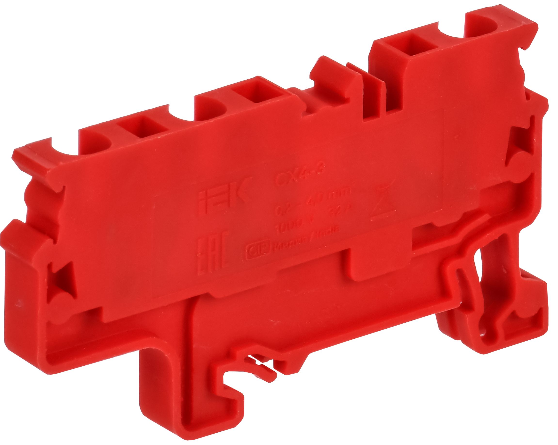 ARMAFIX Клемма пружинная CX4-3 трехконтактная красная IEK — фото