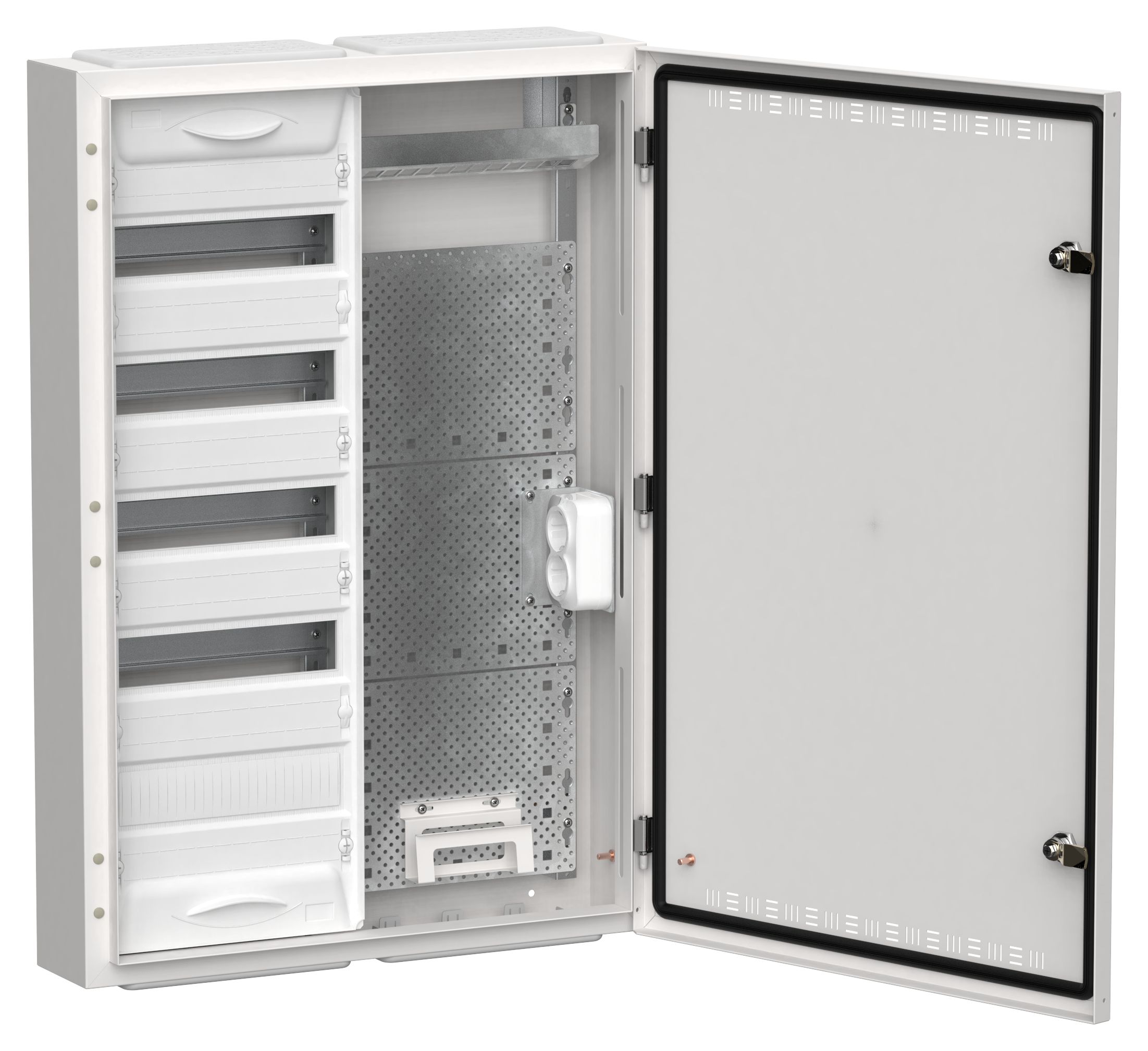 TITAN 5 Корпус комбинированный ЩРн-60 (2х60) 835х570х140мм IP30 белый IEK