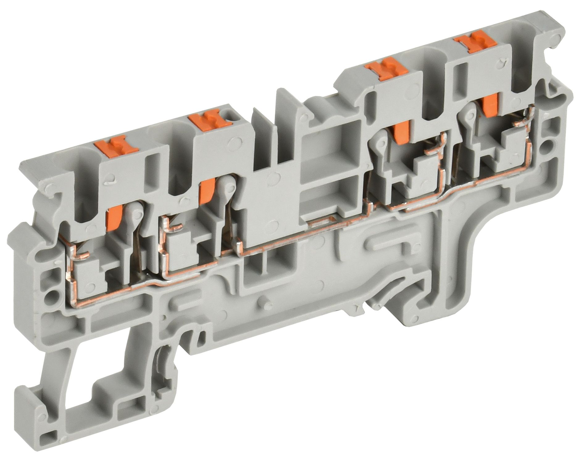 ARMAFIX Клемма пружин. Push-in CP-MC 4 вывода 2,5мм2 серая IEK