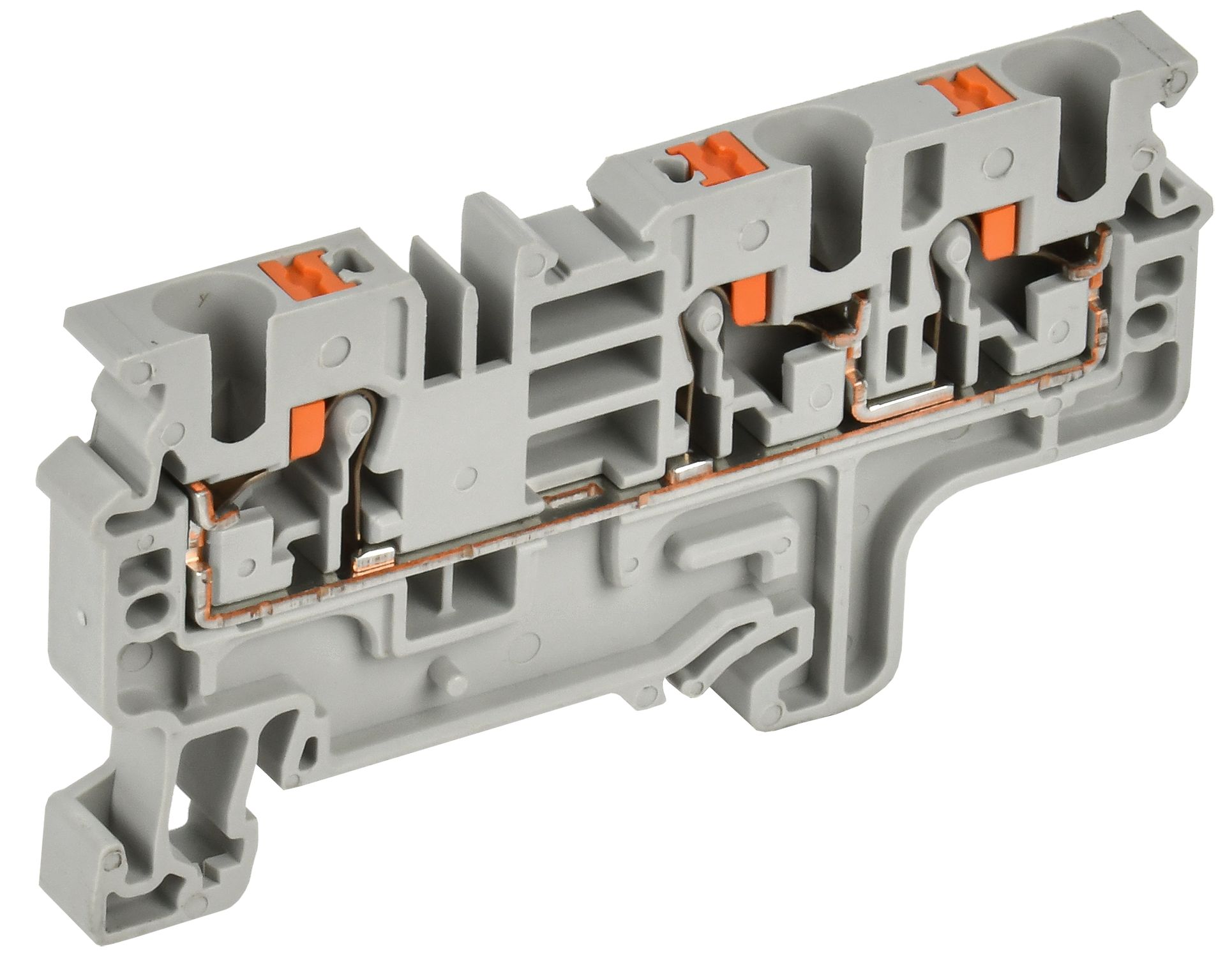 ARMAFIX Клемма пружин. Push-in CP-MC 3 вывода 4мм2 серая IEK