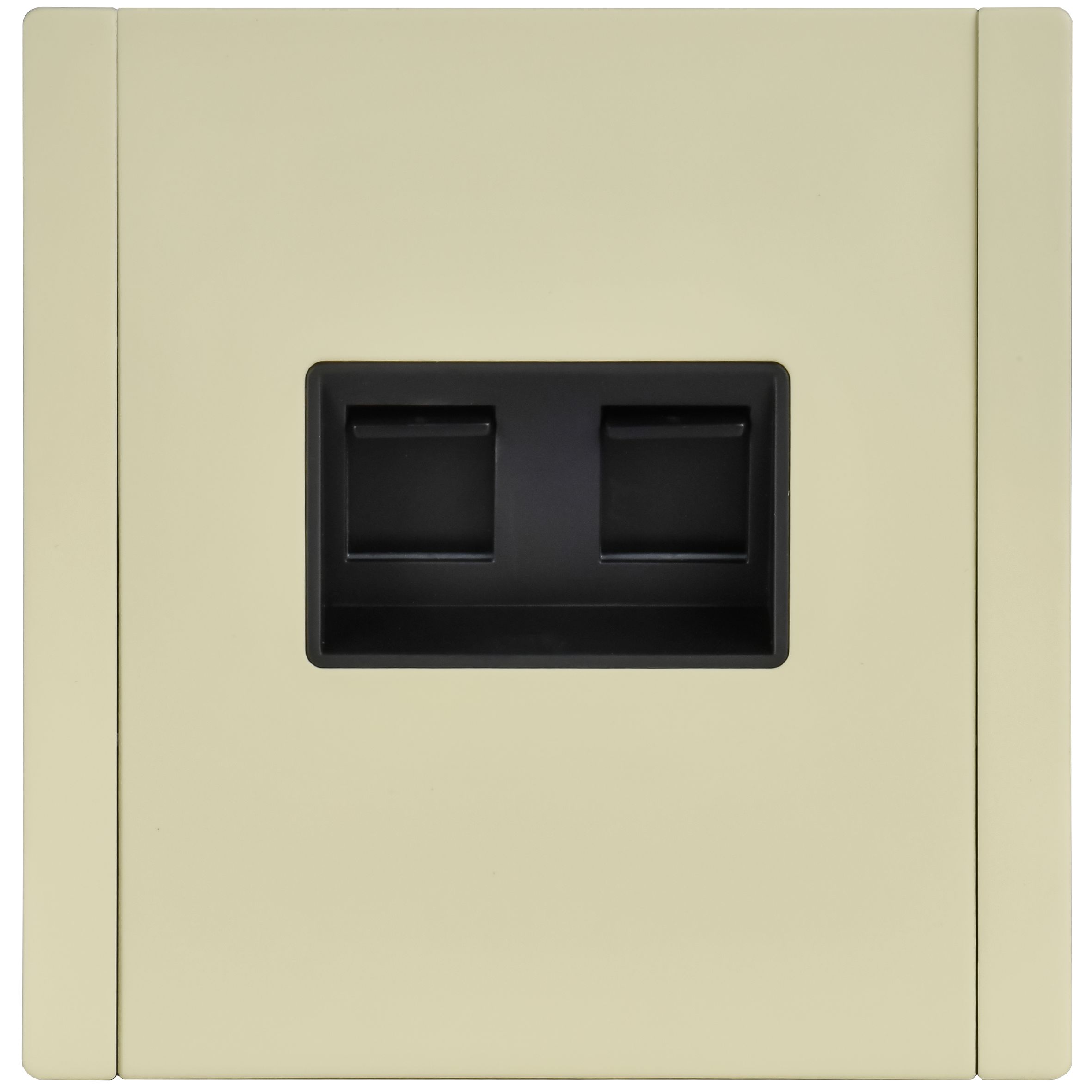 FORTE&PIANO Розетка двойная RJ11+RJ45 кат.5E FP835M металл слоновая кость IEK — фото