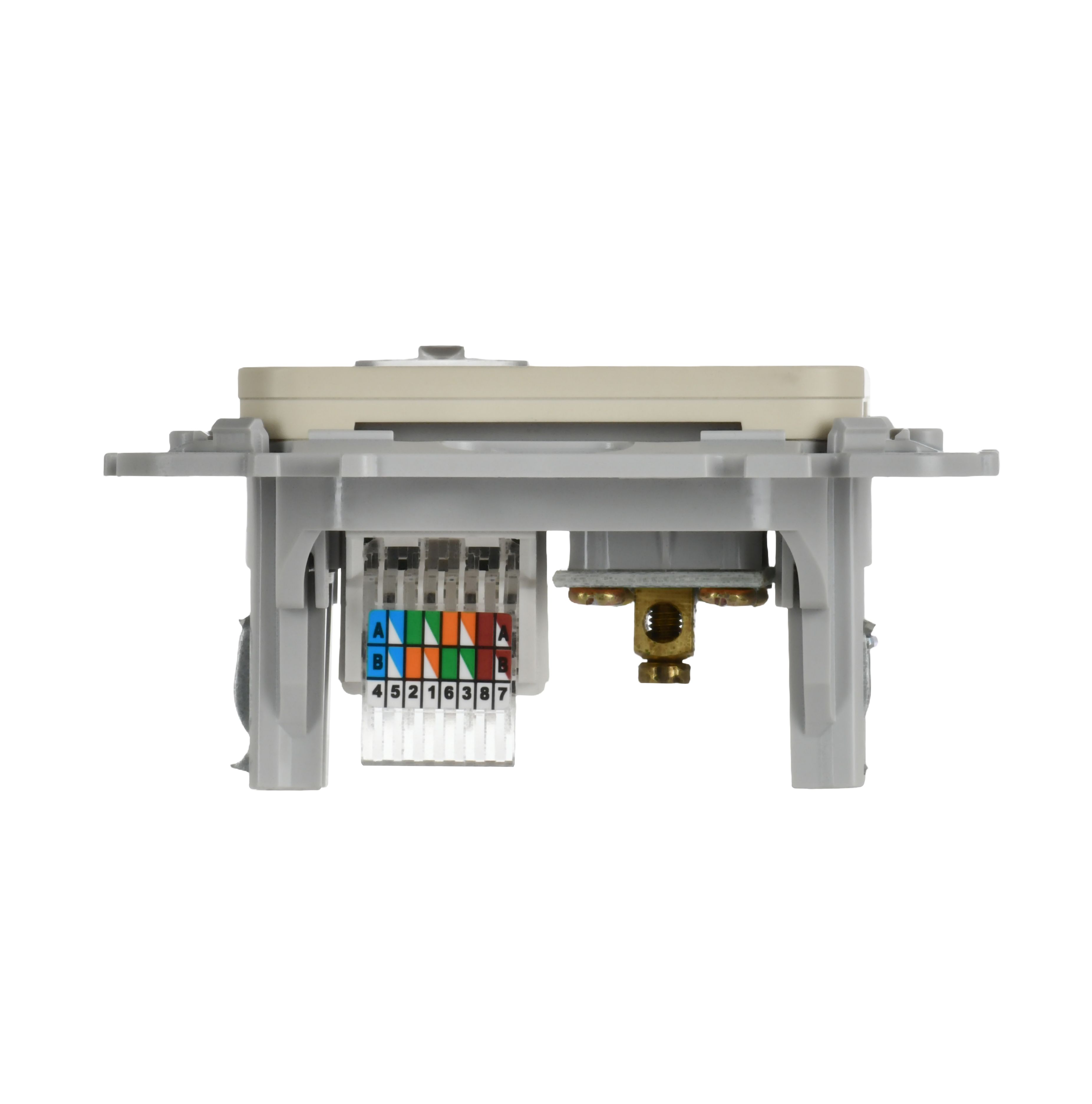FLITE Розетка 2-местная RJ45/TV категория 5Е UTP РКТВ5е-2-0-ФлСл сливочный IEK — фото